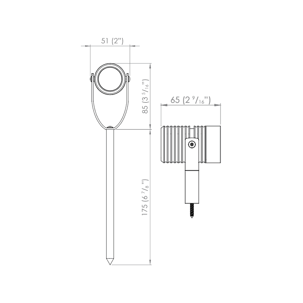 LuxR M4 Spike Spot - Copper - Low Voltage