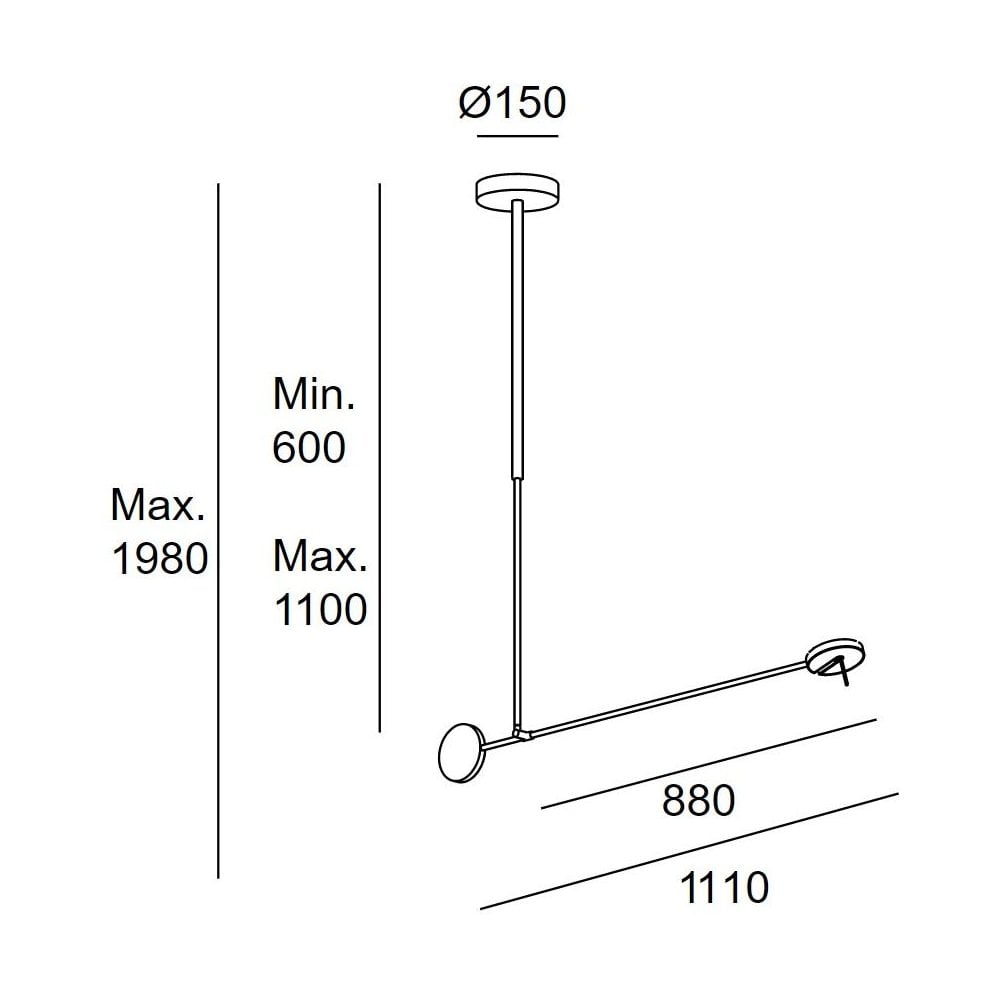 LedsC4 Invisible Single Adjustable Pendant