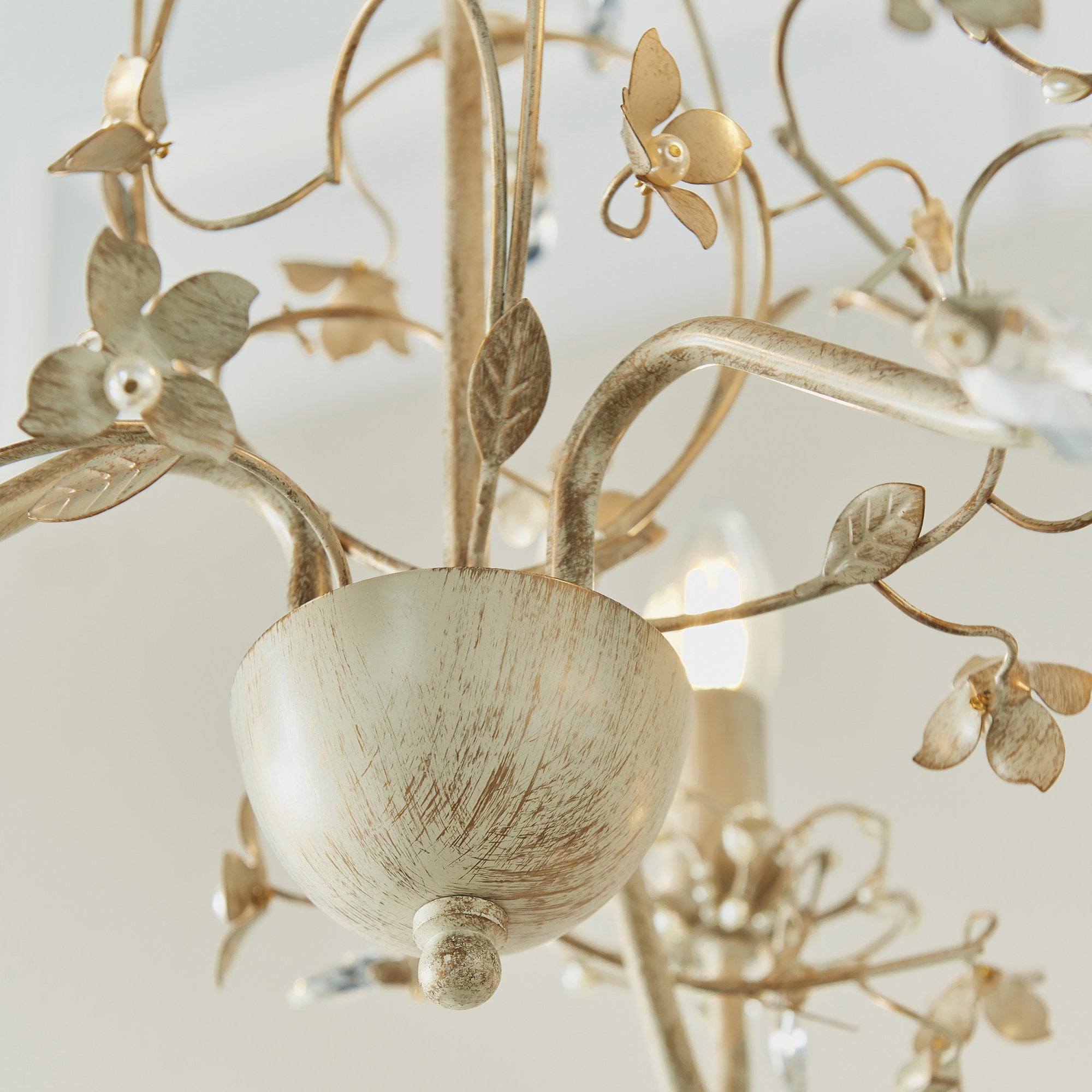 Endon Lullaby 3 Light Pendant  - Cream/Br Gold Paint & Clear/Pearl Acrylic