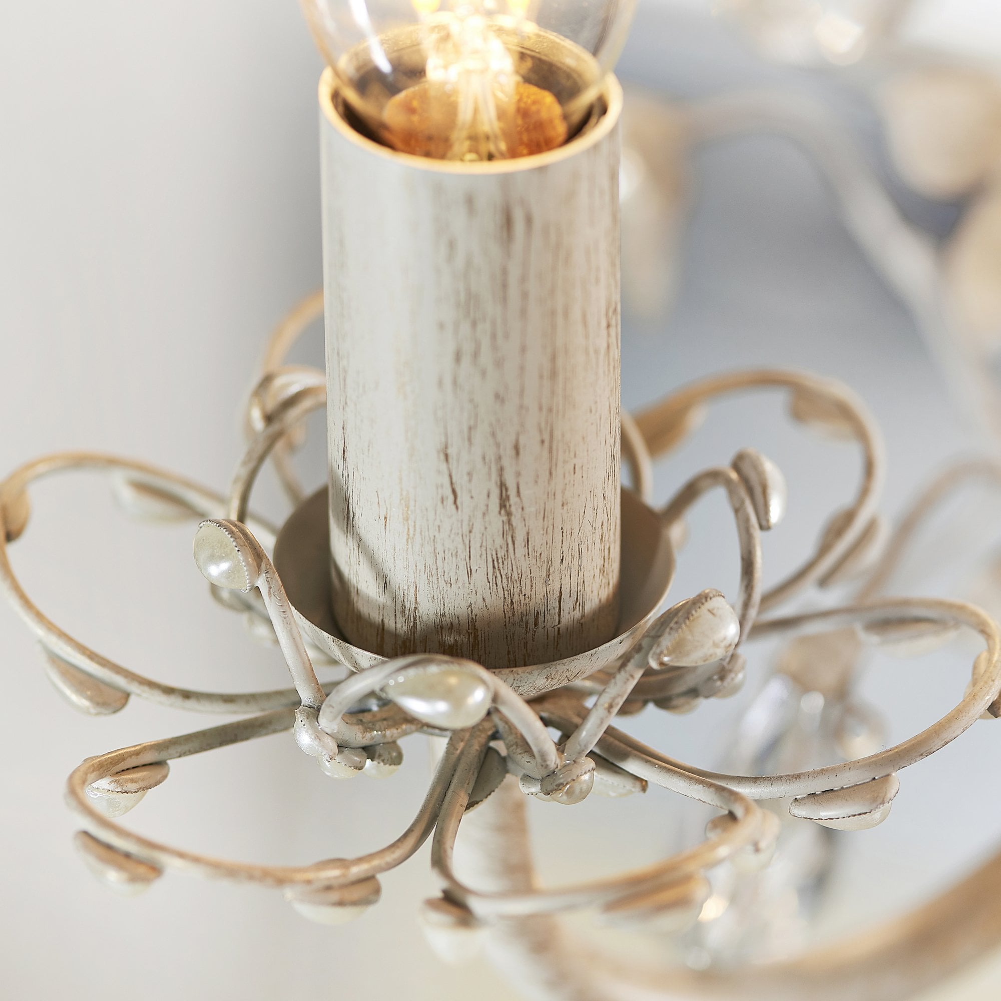 Endon Lullaby 5 Light Pendant  - Cream/Br Gold Paint & Clear/Pearl Acrylic