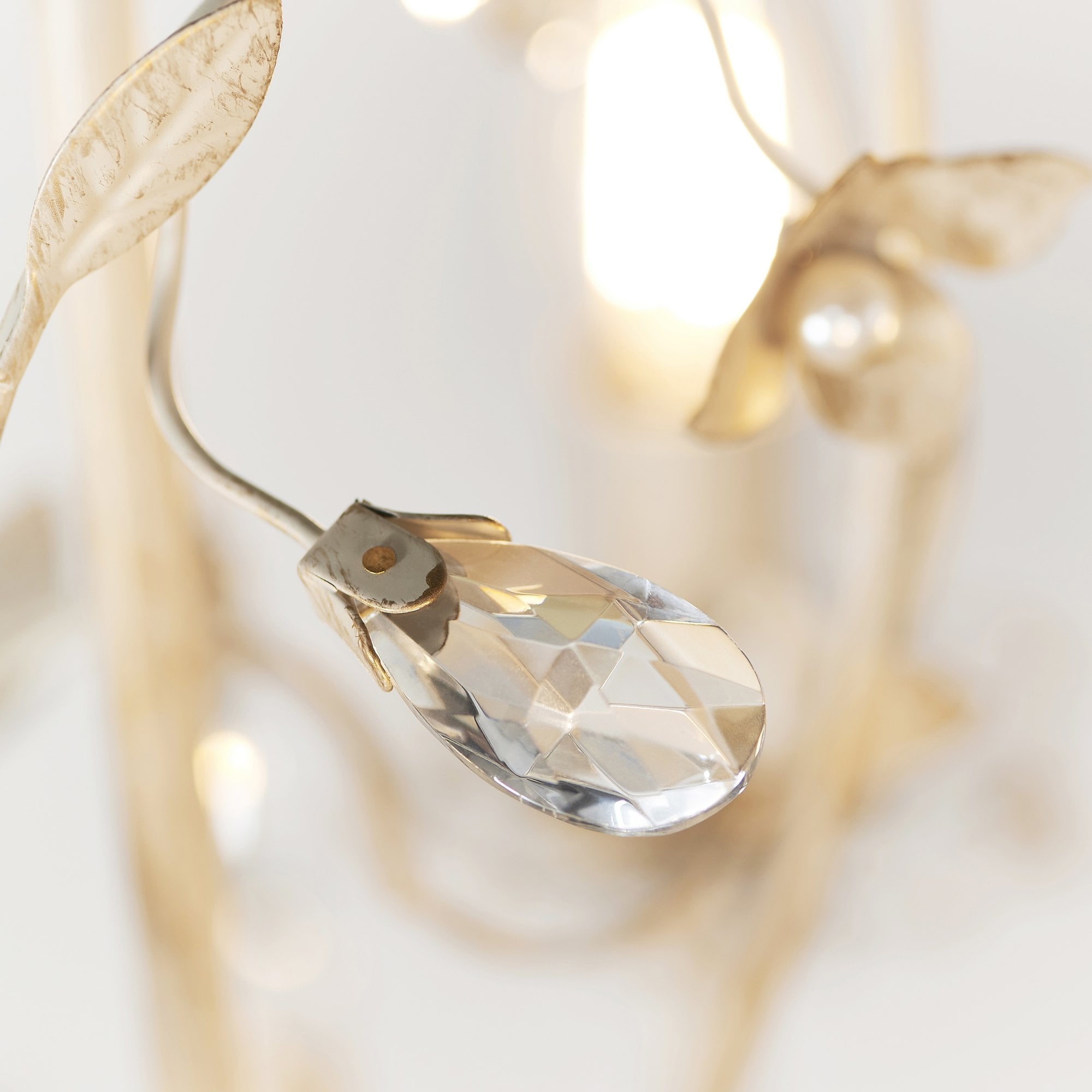 Endon Lullaby 5 Light Pendant  - Cream/Br Gold Paint & Clear/Pearl Acrylic