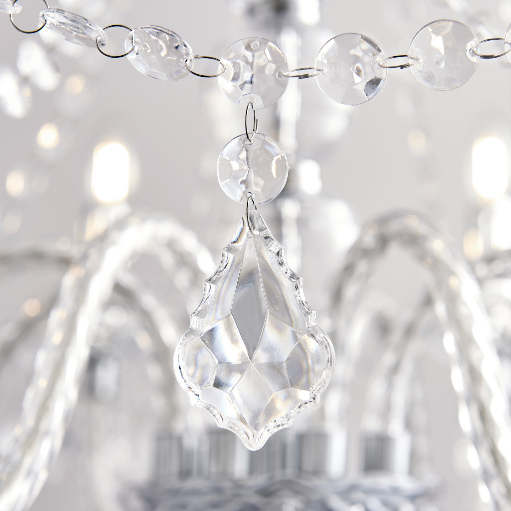 Endon Clarence 12 Light Pendant - Clear Acrylic & Chrome Plate