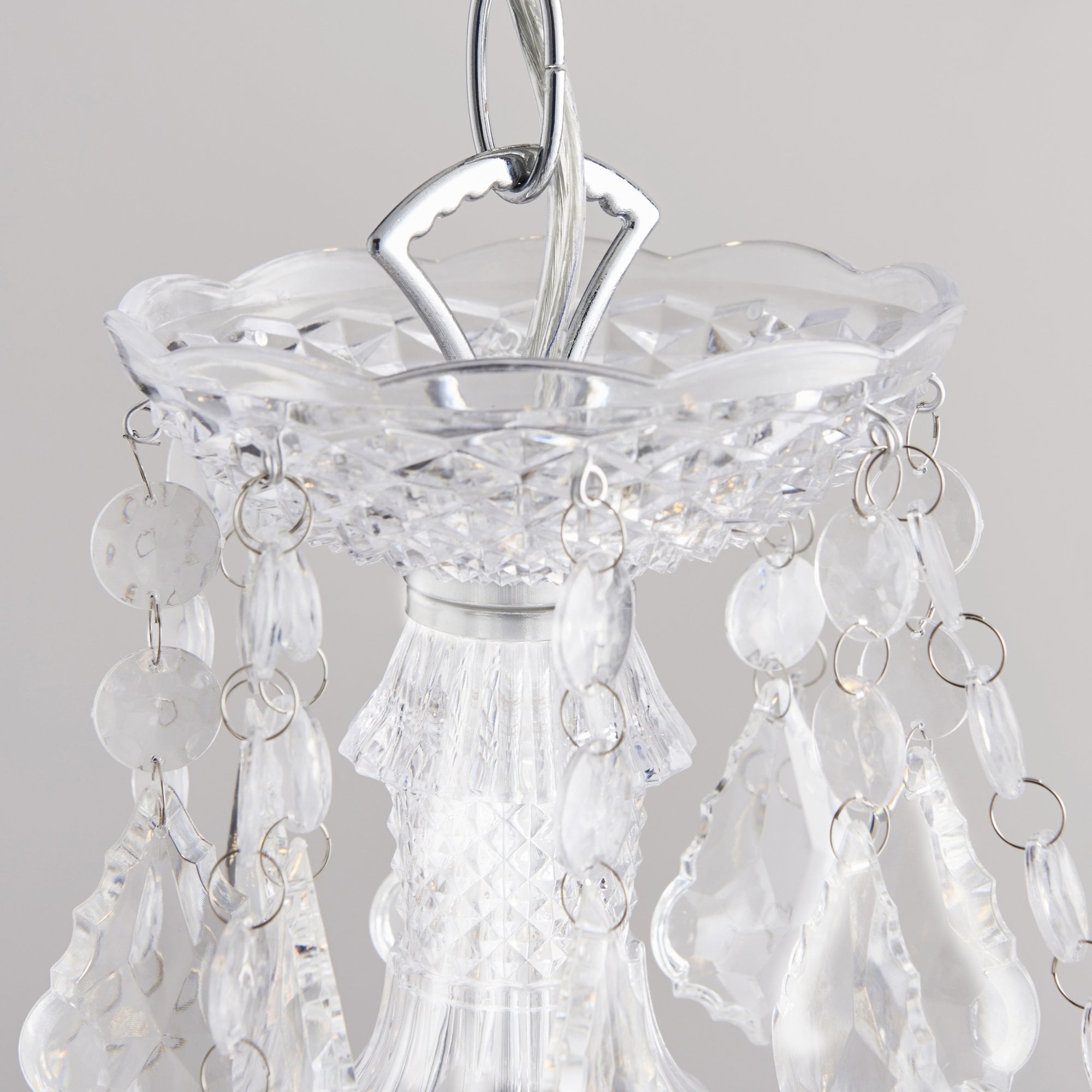 Endon Clarence 12 Light Pendant - Clear Acrylic & Chrome Plate