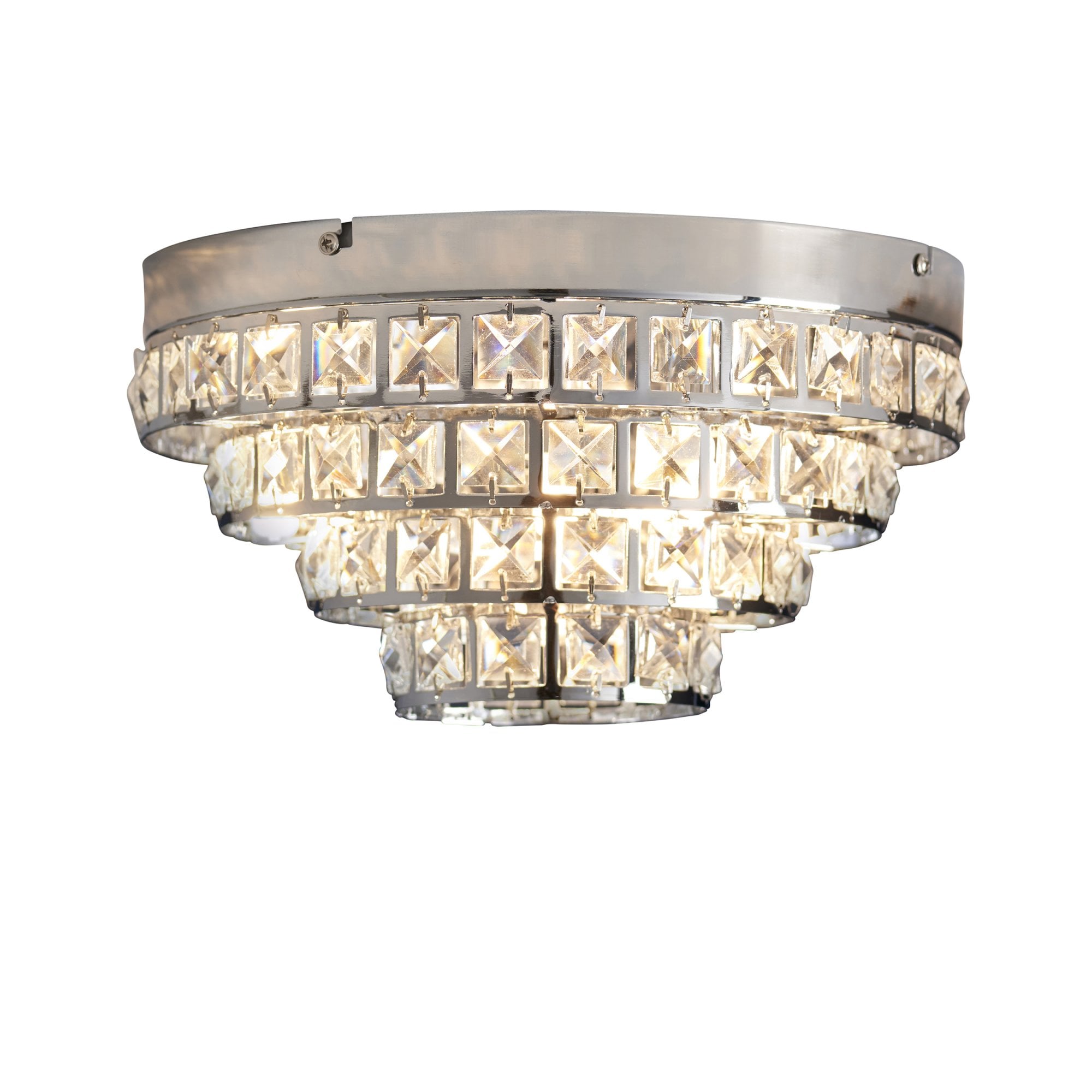 Endon Motown 4 Light Flush Fitting  - Chrome Plate & Clear Crystal