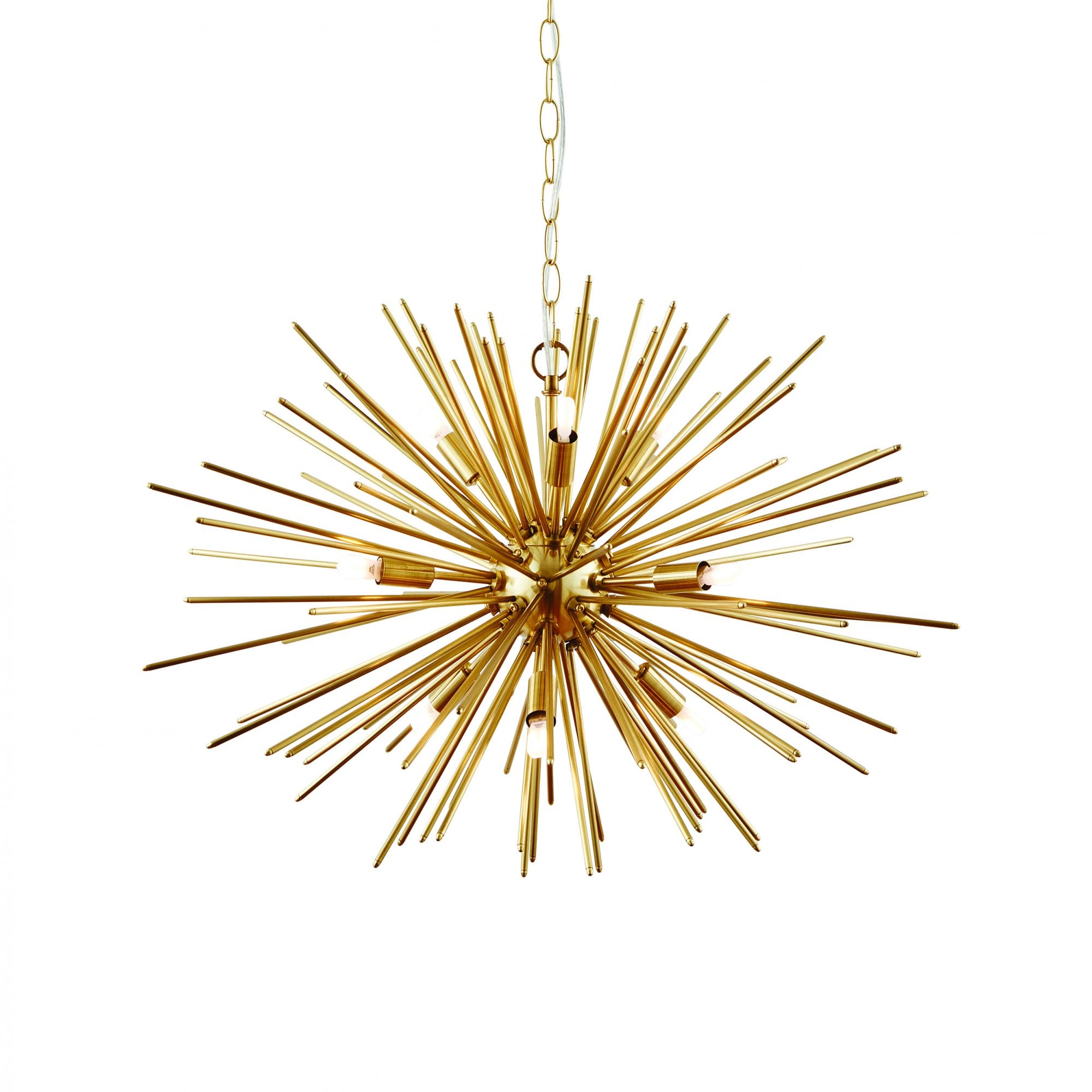 Endon Orta 9 Light Pendant - Satin Brass Plate
