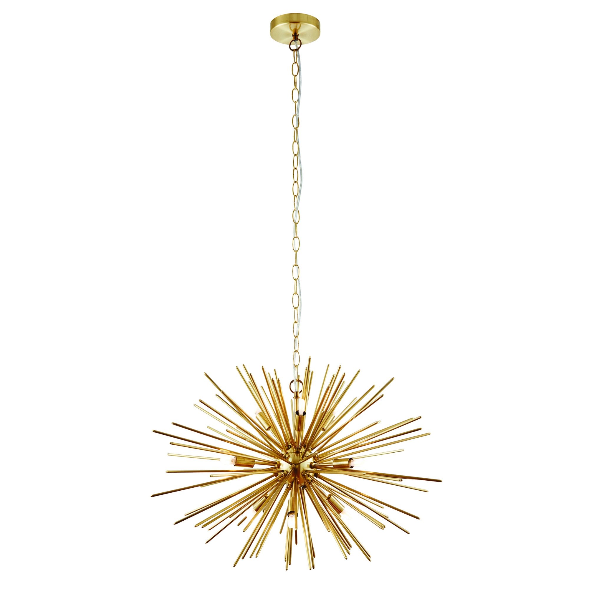 Endon Orta 9 Light Pendant - Satin Brass Plate