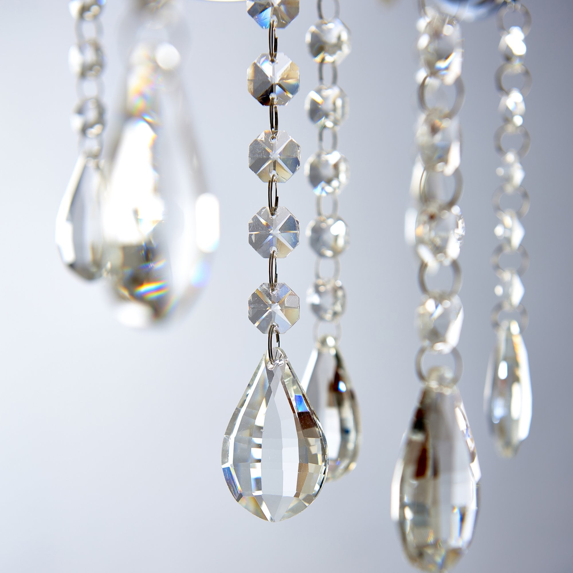 Endon Tabitha 8 Light Pendant - Chrome Plate & Clear Crystal