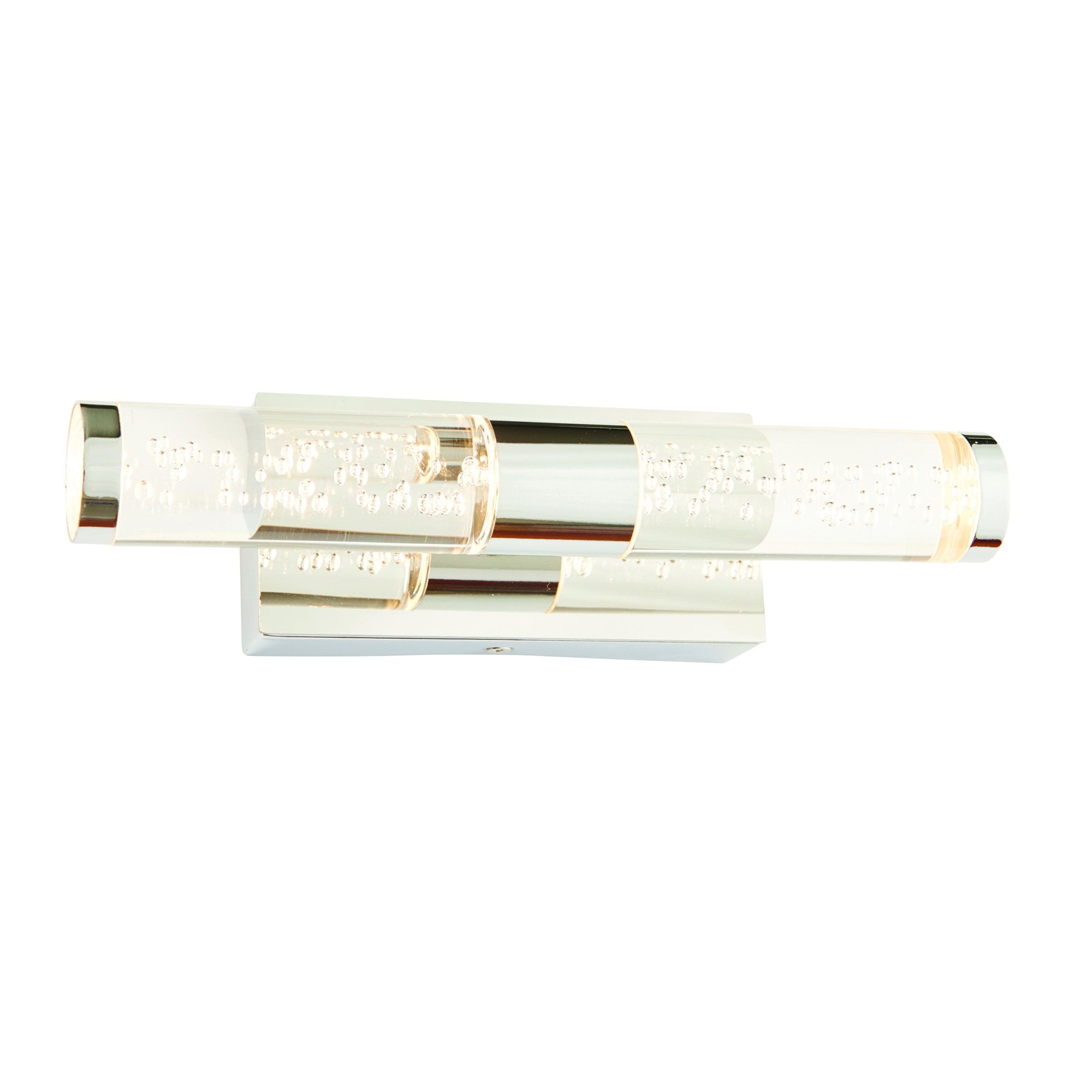 Endon Essence 2 Light Wall Light - Chrome Plate & Clear Bubble Acrylic