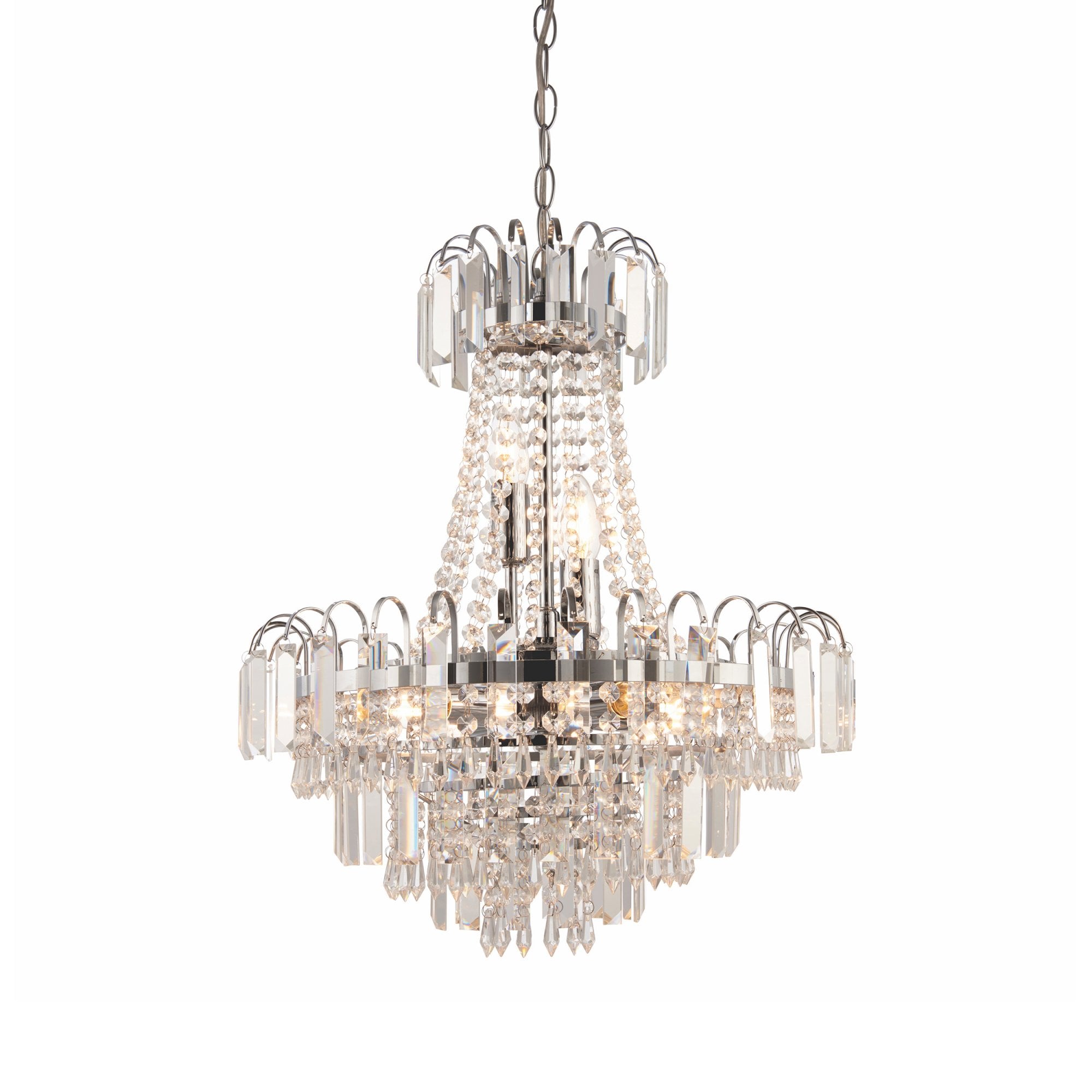 Endon Amadis 6 Light Pendant  - Clear Glass & Chrome Plate