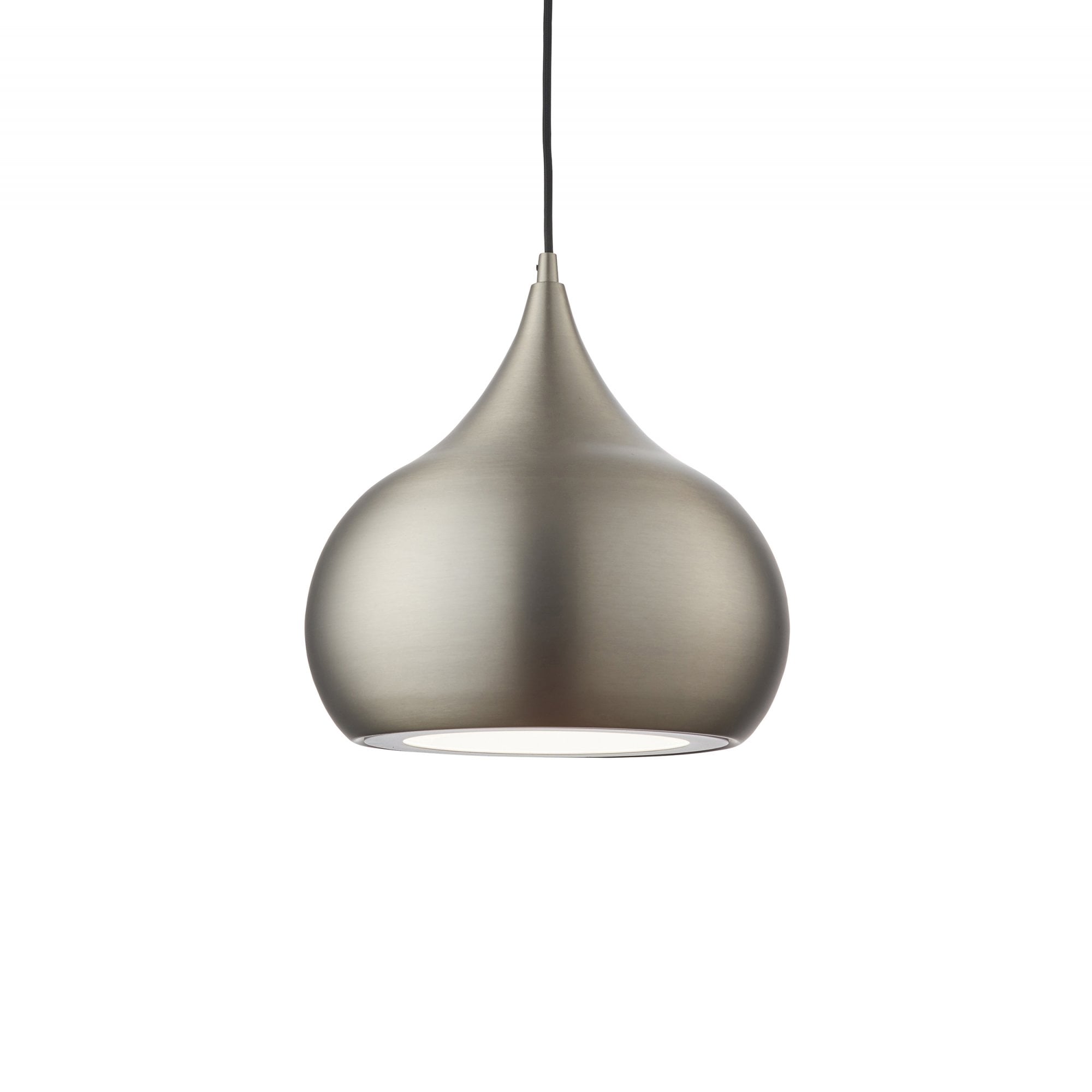 Endon Brosnan Single Light Pendant - Matt Nickel Plate