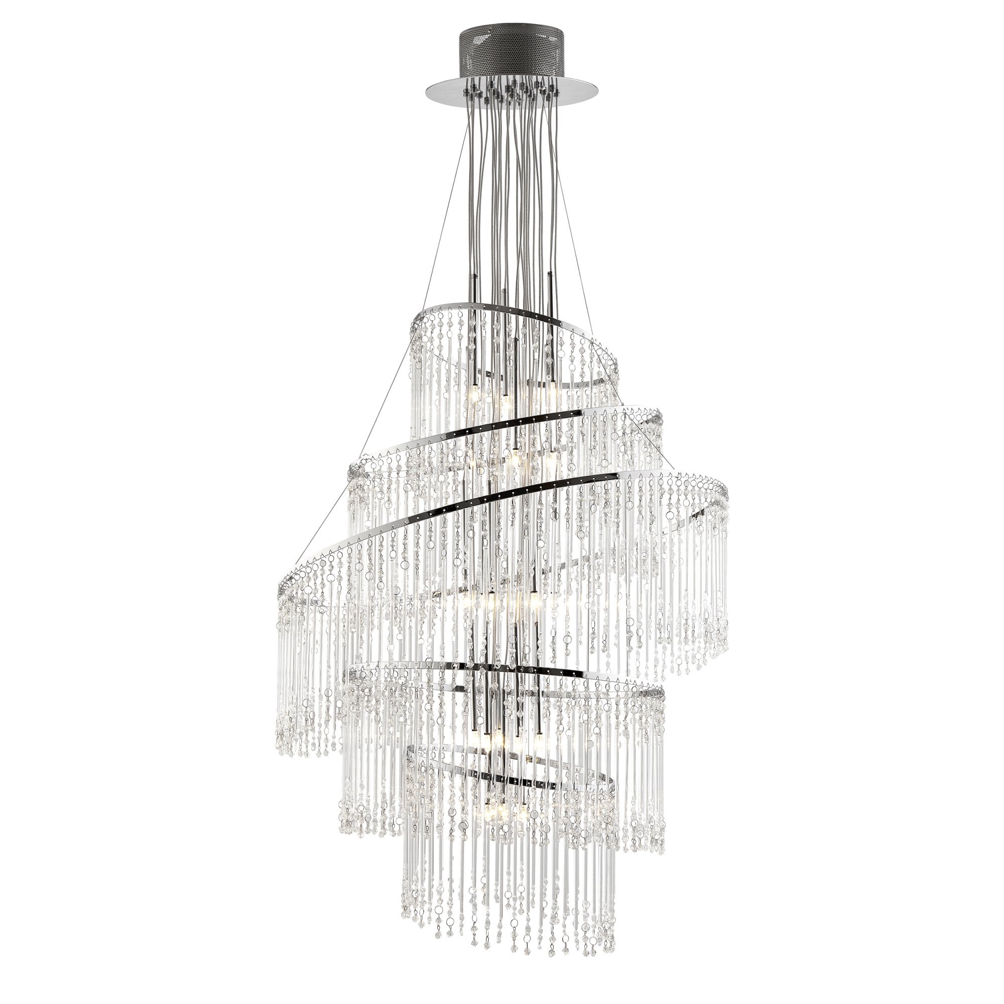 Endon Camille 24 Light Pendant  - Chrome Plate & Clear Glass