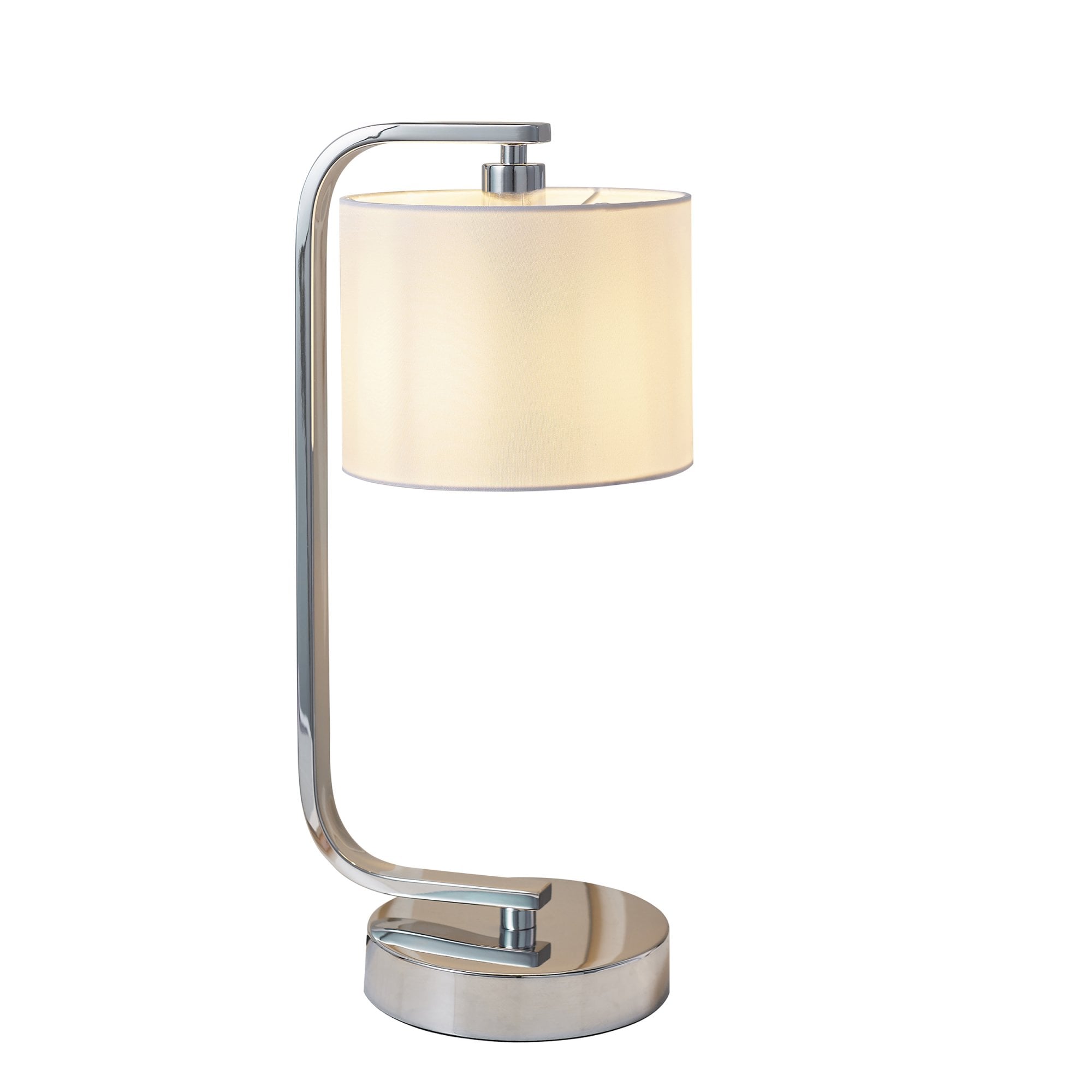 Endon Canning Single Light Table Lamp  - Chrome Plate & White Acrylic