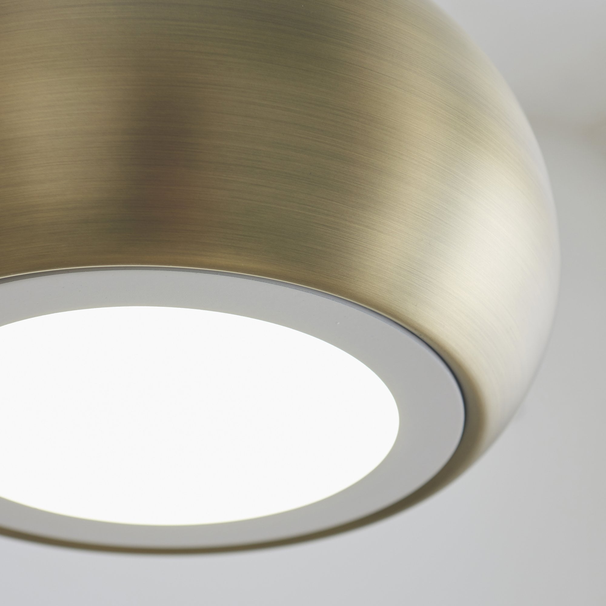 Endon Brosnan Single Light Pendant - Matt Antique Brass Paint