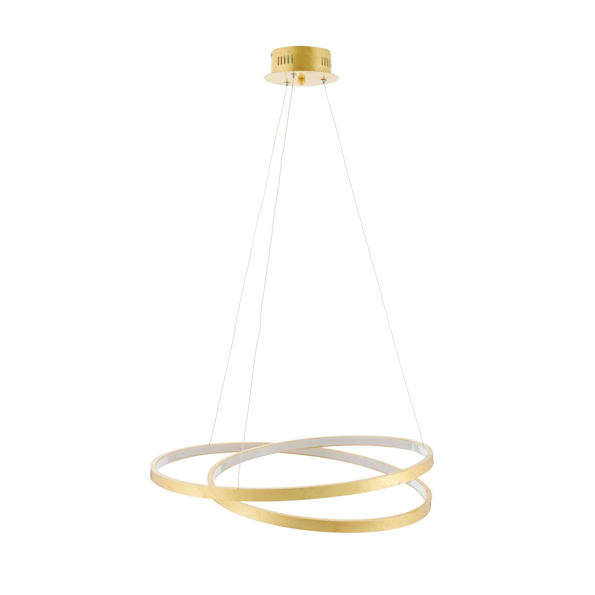 Endon Scribble Single Light Pendant - Gold Leaf & Frosted Acrylic
