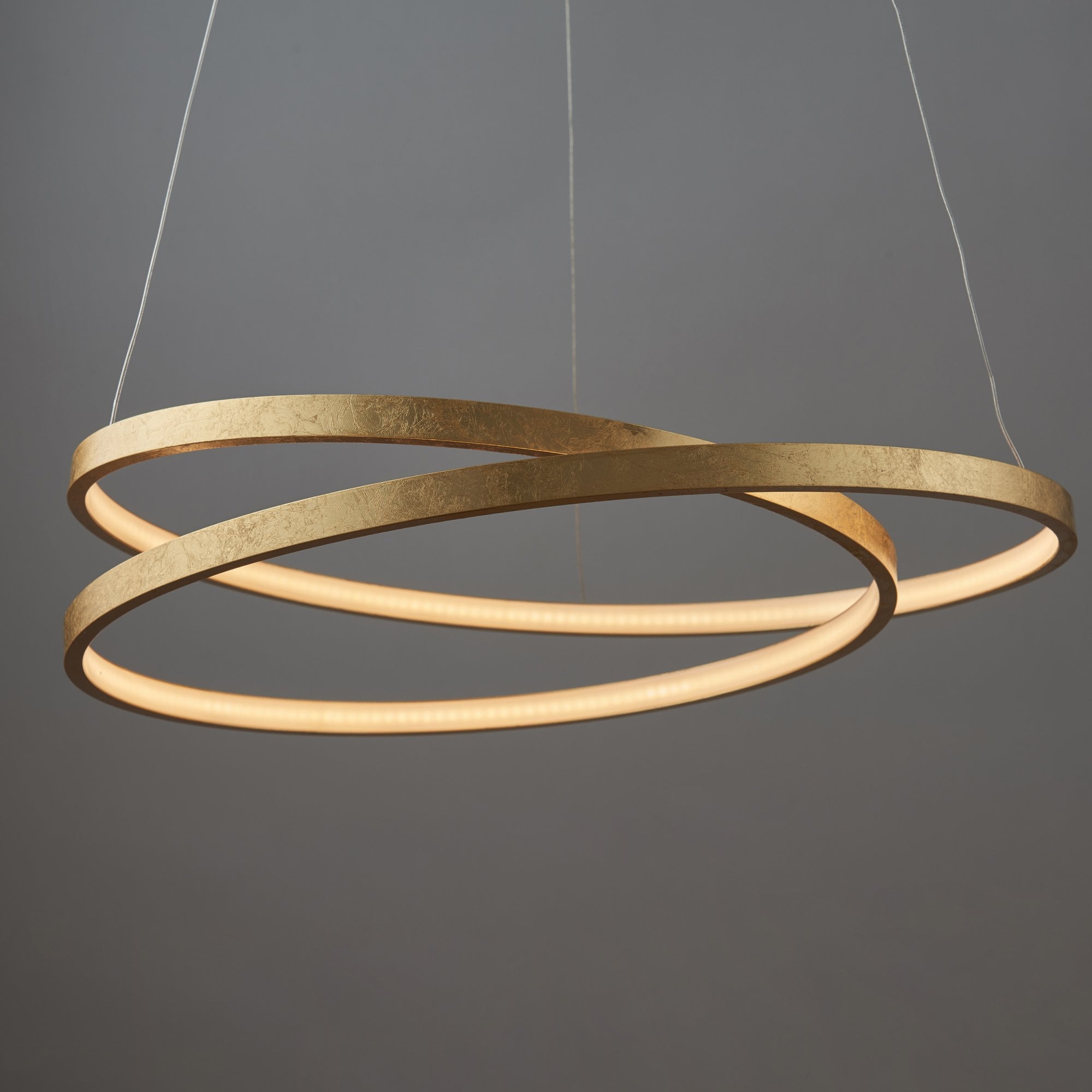 Endon Scribble Single Light Pendant - Gold Leaf & Frosted Acrylic