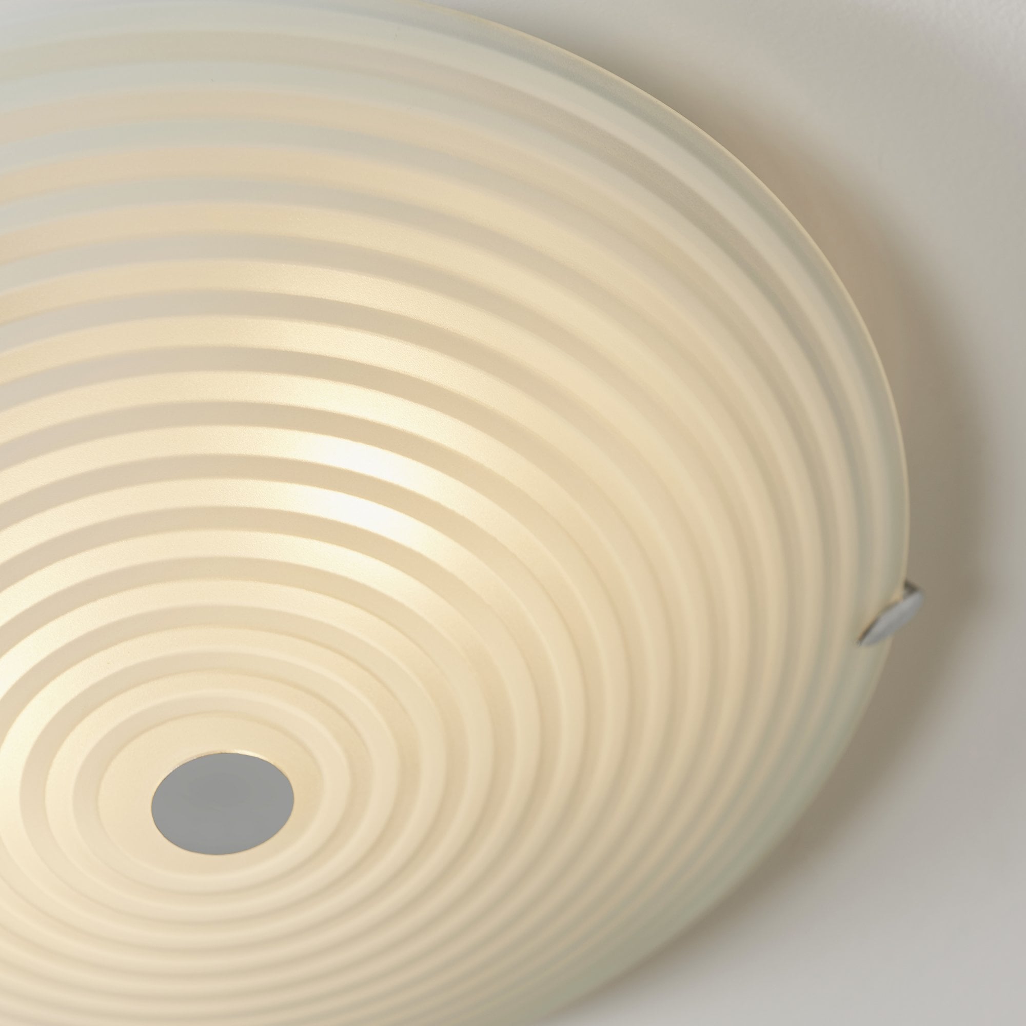 Endon Roundel 2 Light Flush Fitting -  Frosted/Clear Glass & Chrome Plate