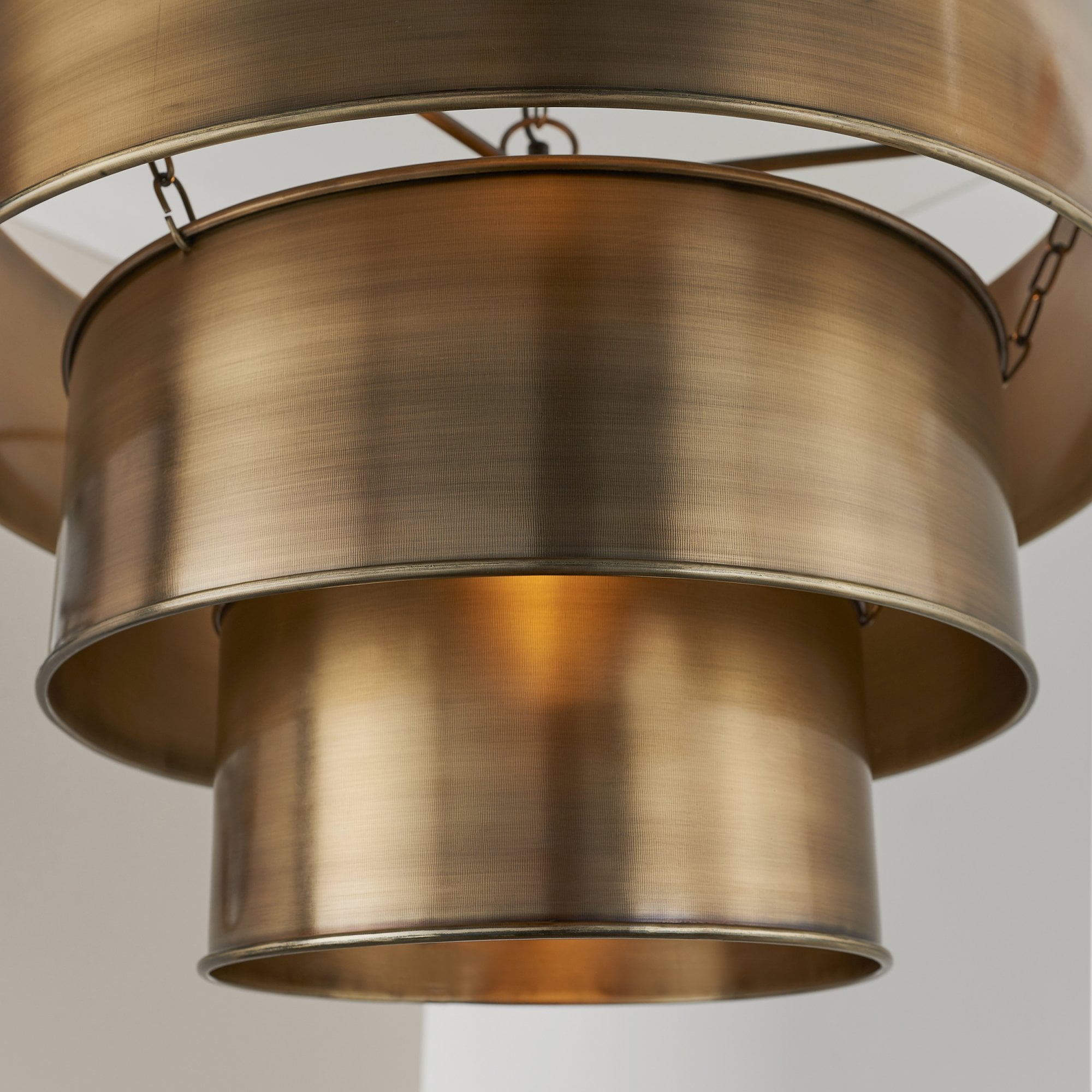 Endon Morad Single Light Pendant  - Aged Brass Plate