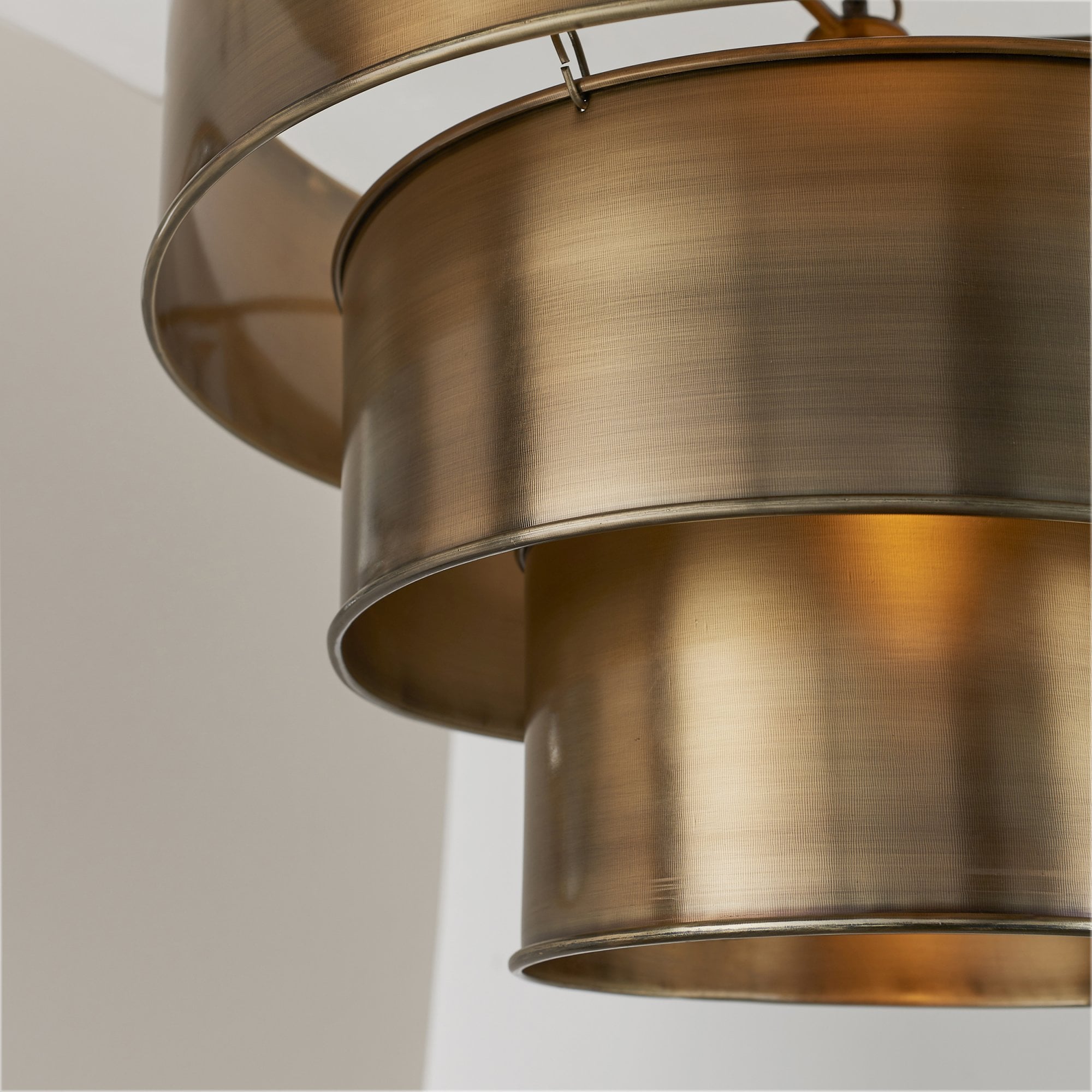Endon Morad Single Light Pendant  - Aged Brass Plate