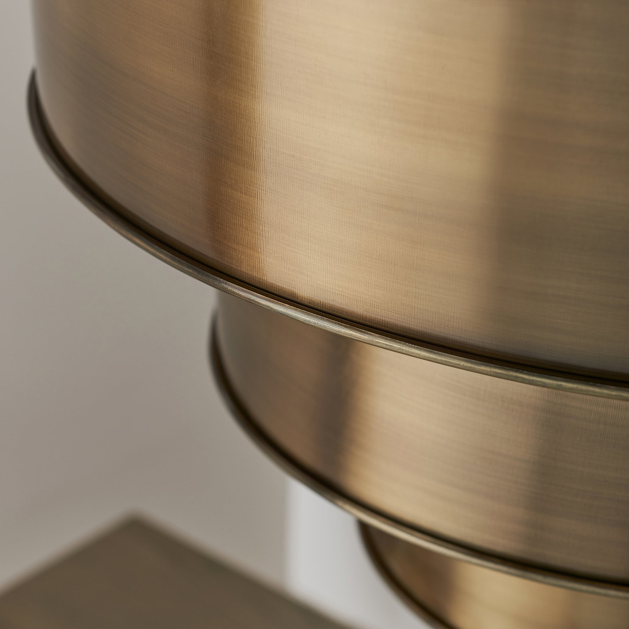 Endon Morad Single Light Pendant  - Aged Brass Plate