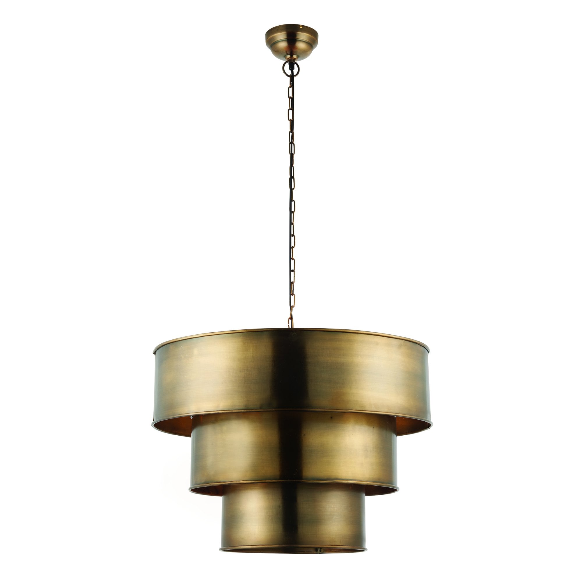 Endon Morad Single Light Pendant  - Aged Brass Plate