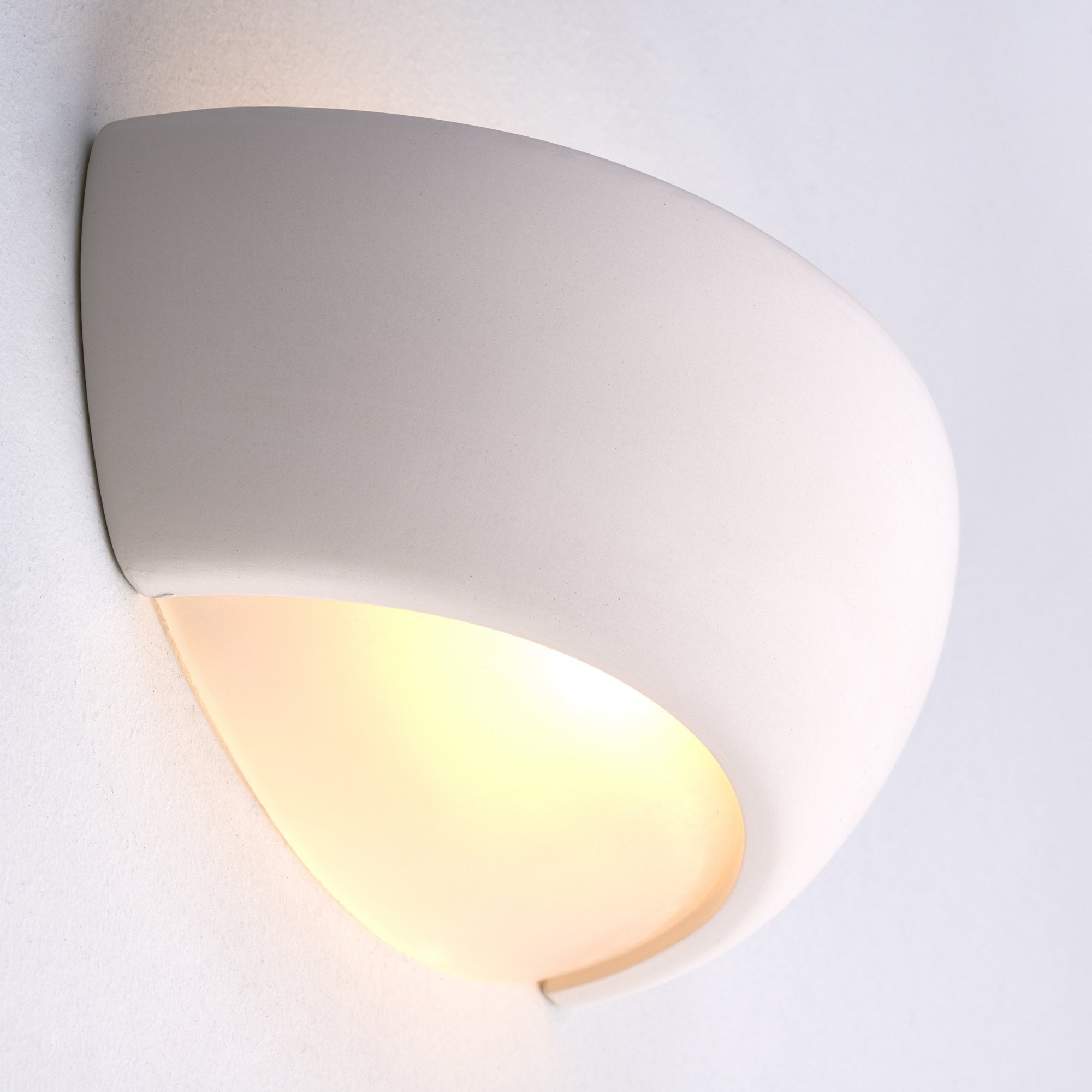 Endon Eton Single Light Wall Light - Unglazed Ceramic