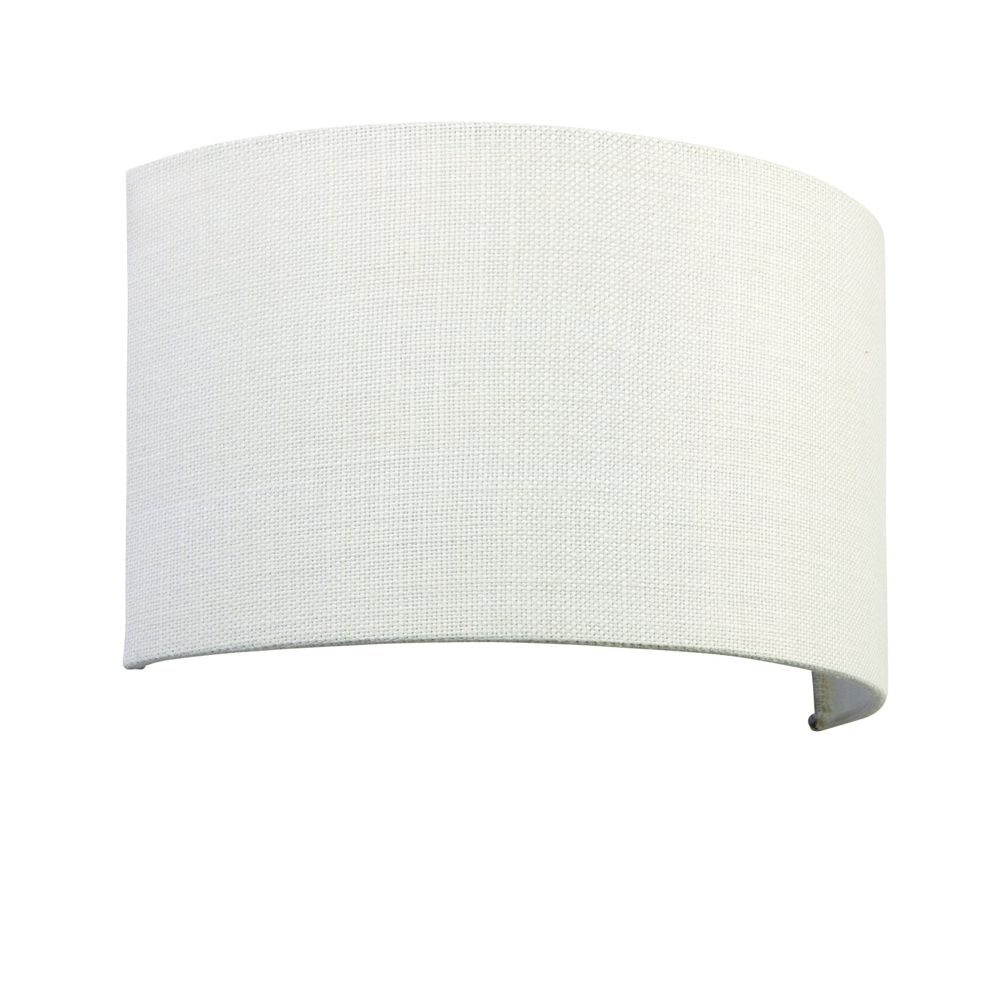 Endon Obi Single Light Wall Light - Vintage White Linen & Vintage White Polyester Cotton