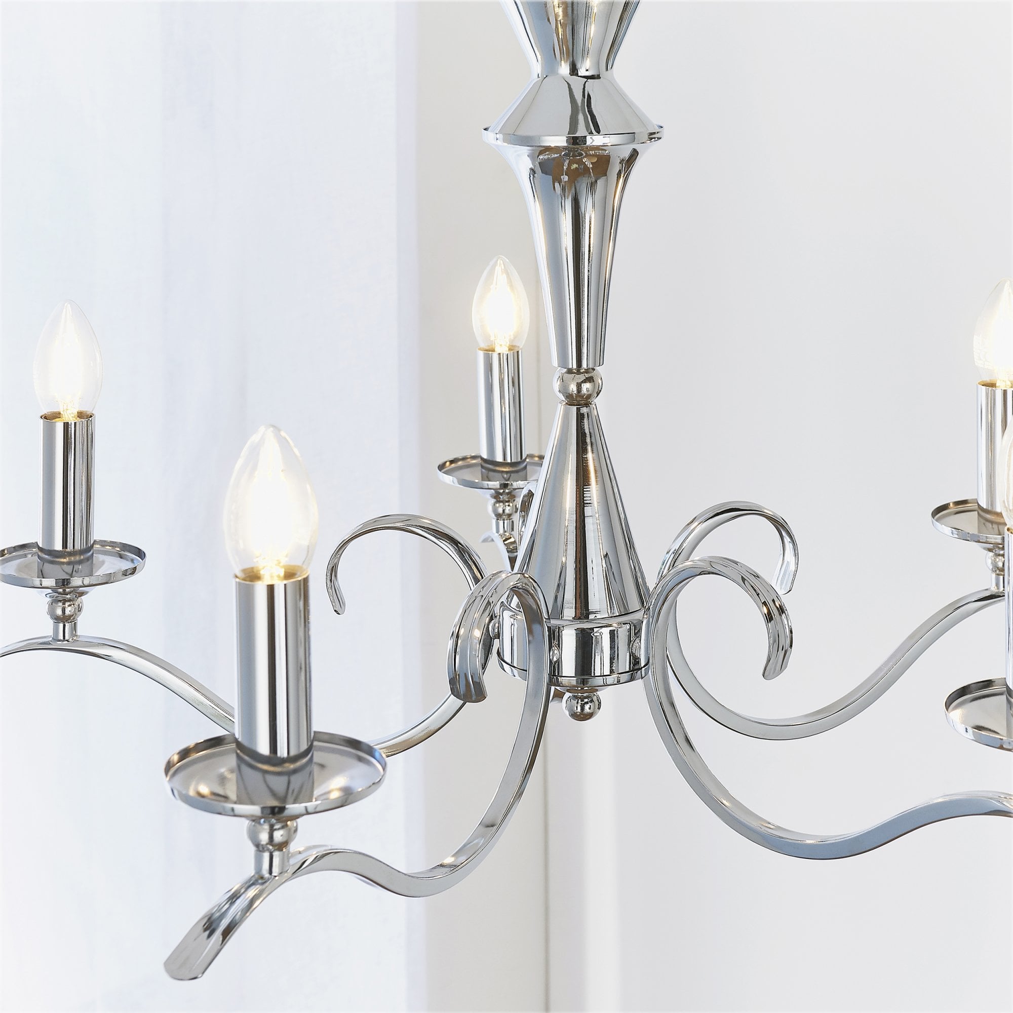 Endon Kora 5 Light Pendant - Chrome Plate
