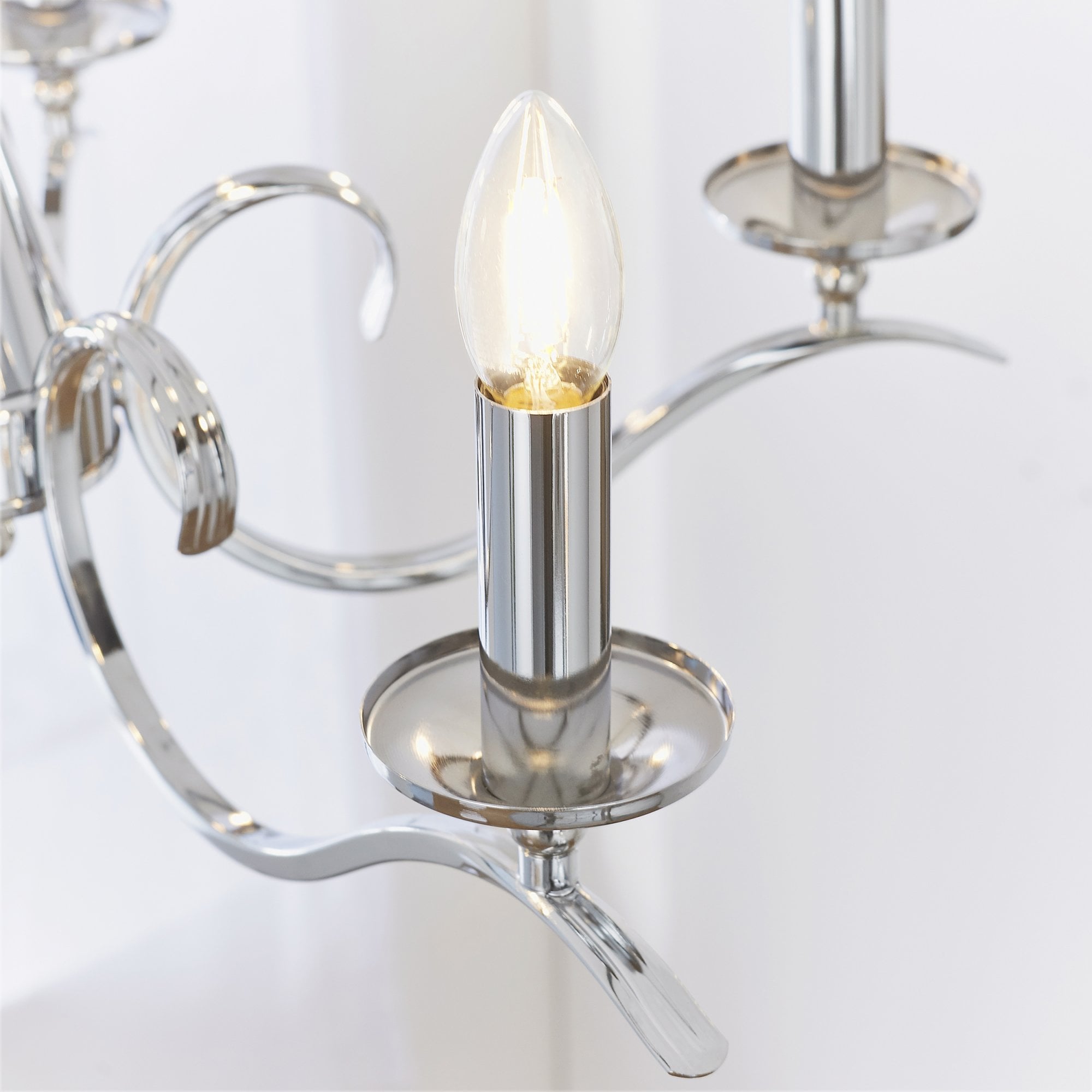 Endon Kora 5 Light Pendant - Chrome Plate