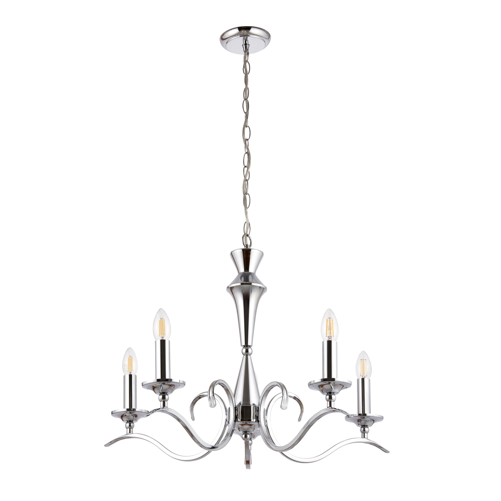 Endon Kora 5 Light Pendant - Chrome Plate