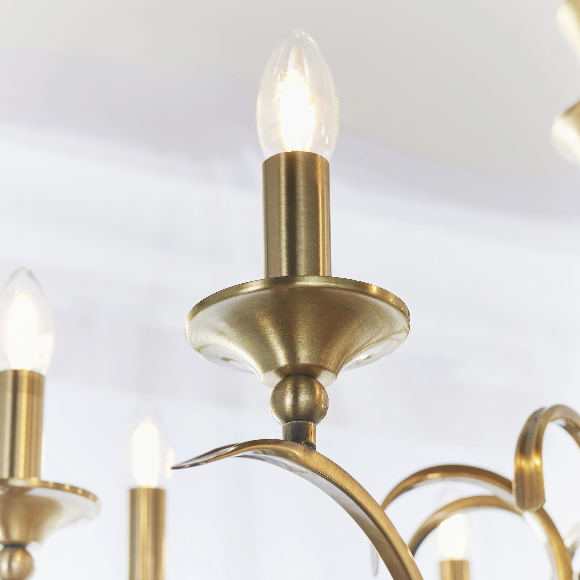 Endon Kora 8 Light Pendant - Antique Brass Plate
