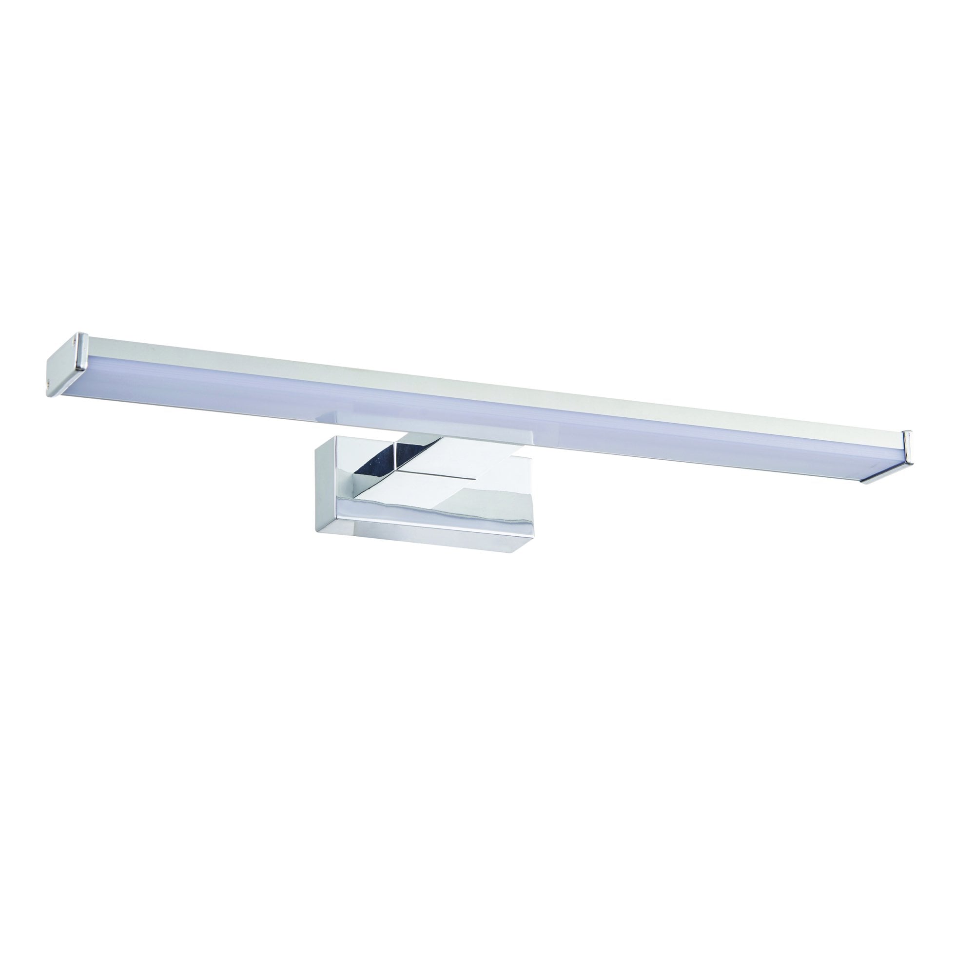 Endon Axis Single Light Wall Light - Chrome Effect & Frosted Plastic