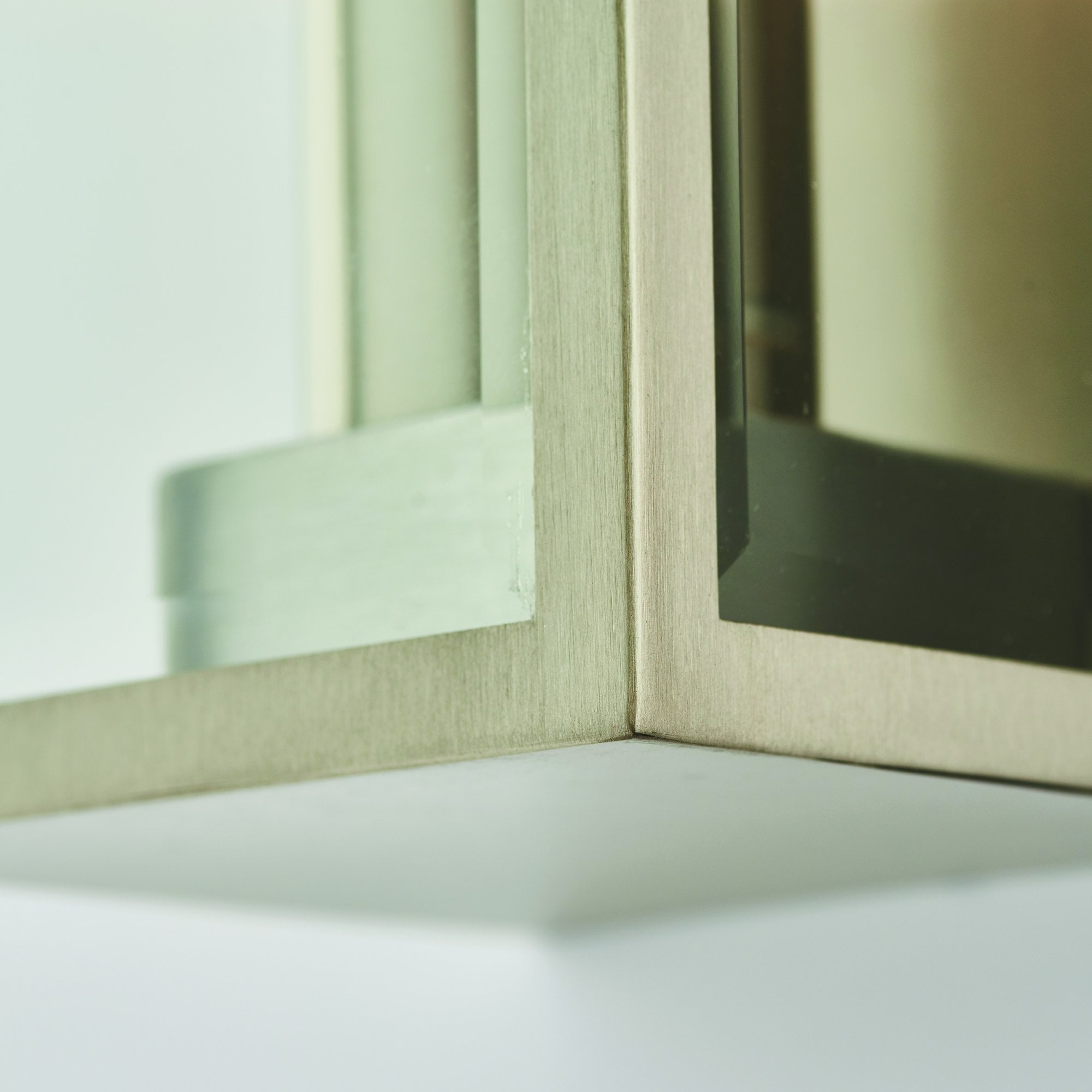 Endon Oxford Single Light Wall Fitting - Brushed Stainless Steel & Clear Glass