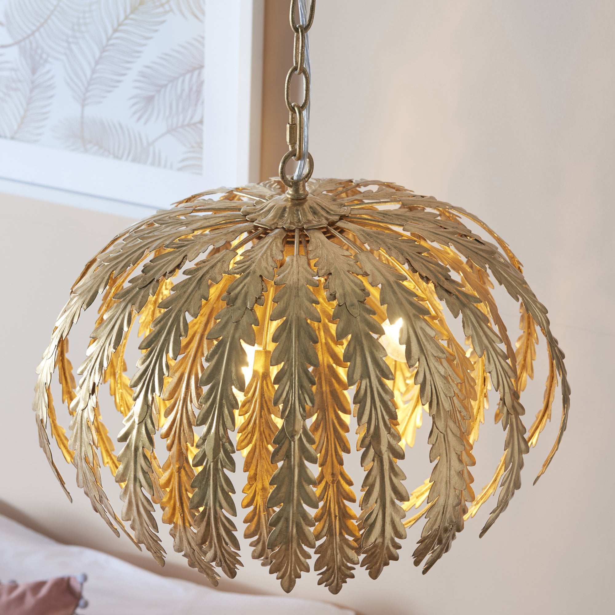 Endon Delphine 3 Light Pendant  - Gold Effect Paint