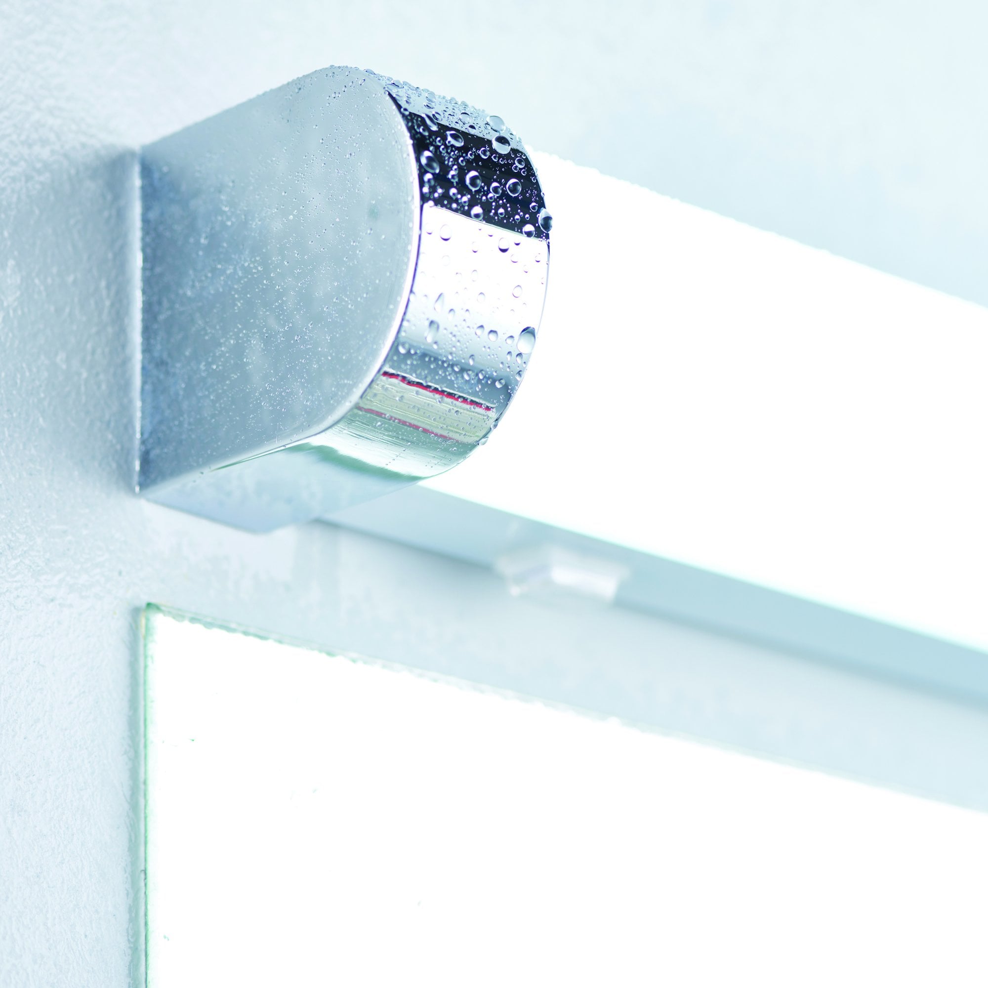 Endon Moda Single Light Wall Light - White Ribbed & Chrome Effect Plastic