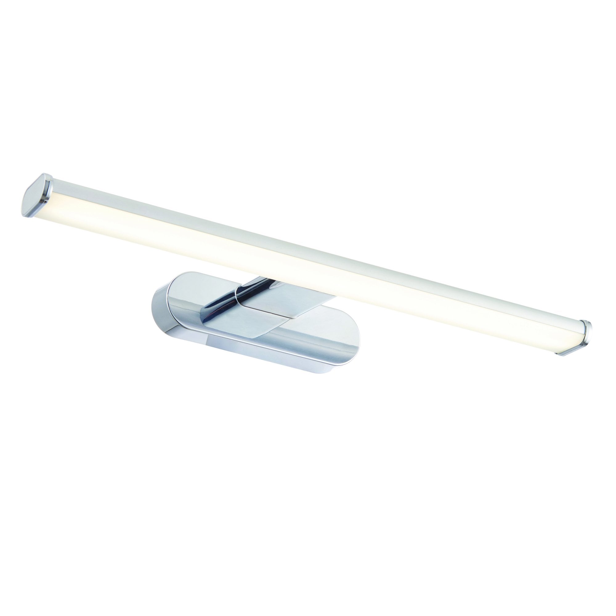 Endon Moda Single Light Wall Light - Chrome Effect & Frosted Plastic