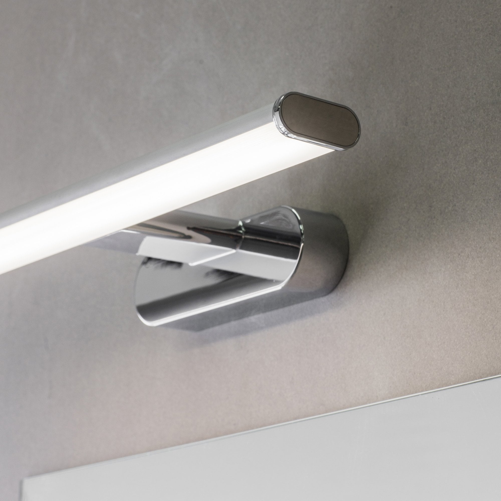 Endon Moda Single Light Wall Light - Chrome Effect & Frosted Plastic