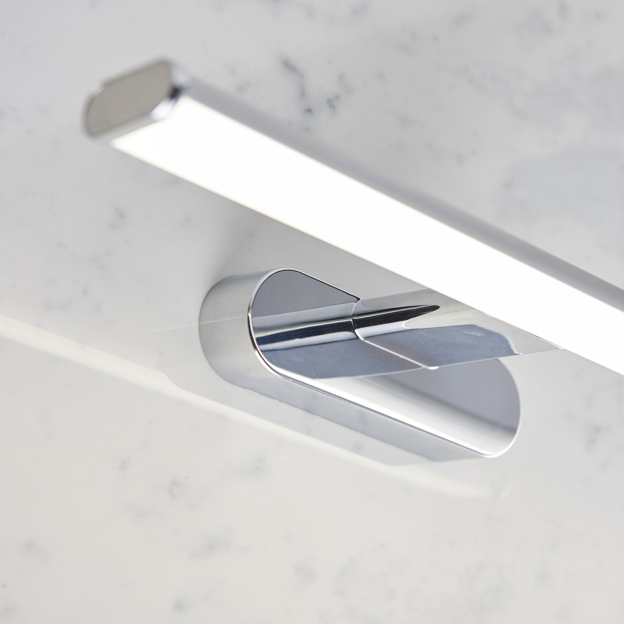 Endon Moda Single Light Wall Light - Chrome Effect & Frosted Plastic