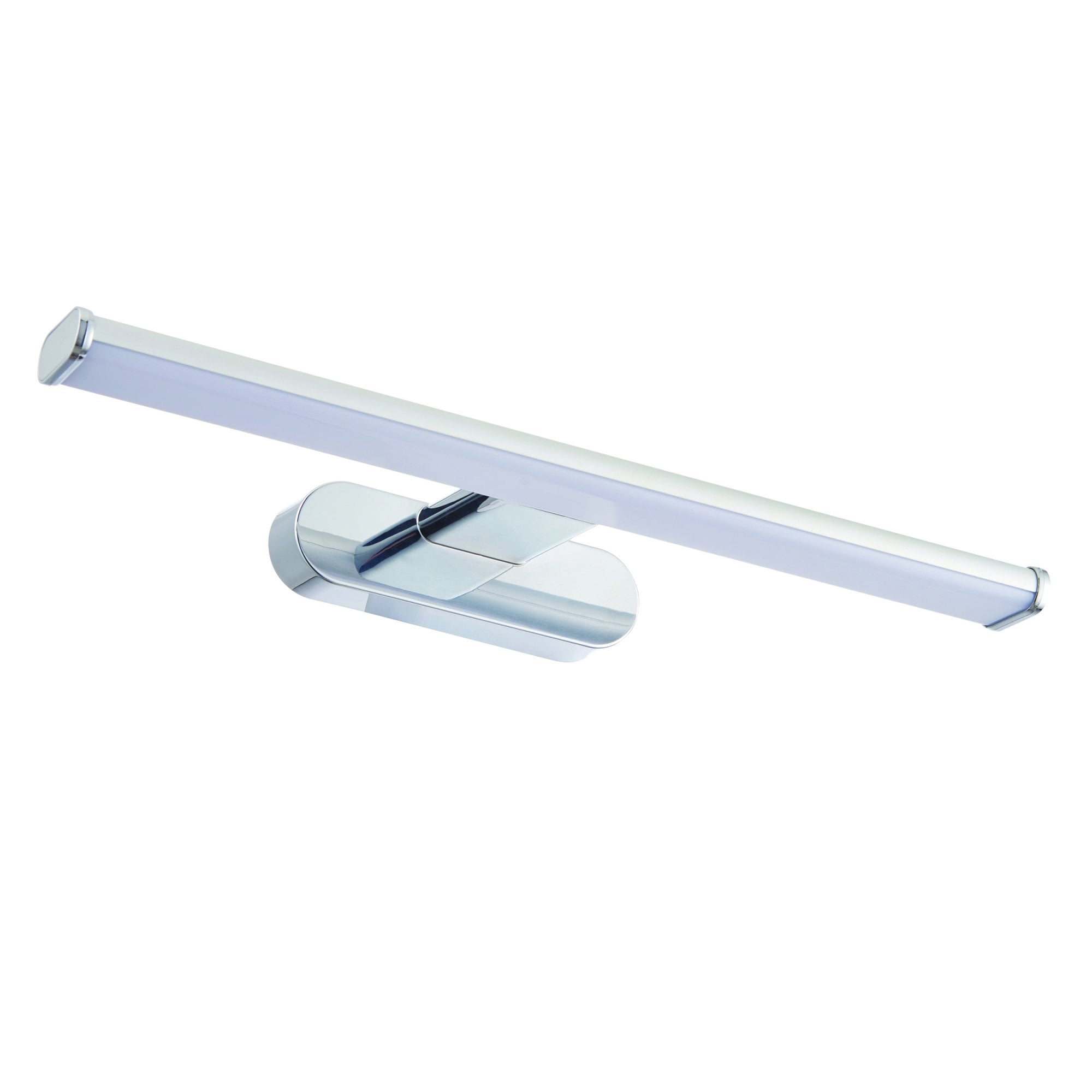 Endon Moda Single Light Wall Light - Chrome Effect & Frosted Plastic