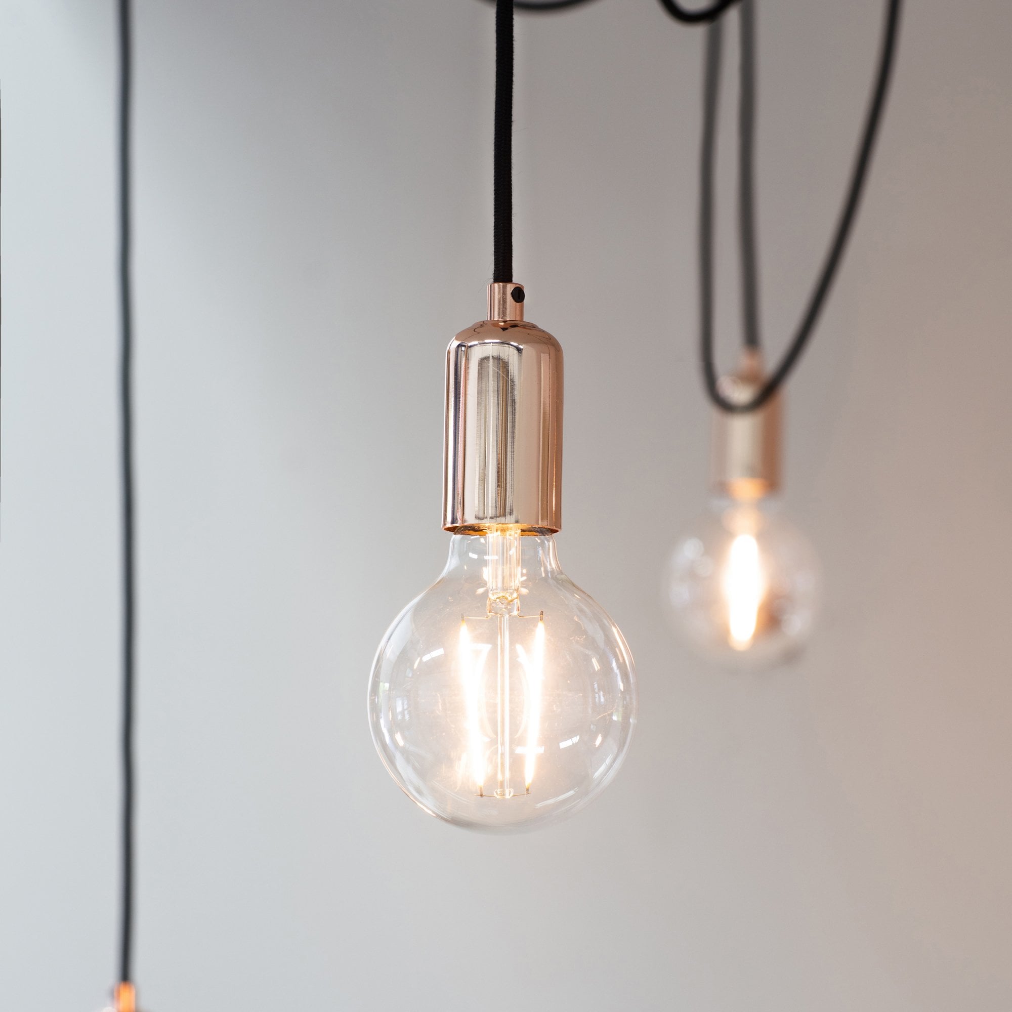 Endon Studio 6 Light Multi-Drop Pendant - Copper Plate