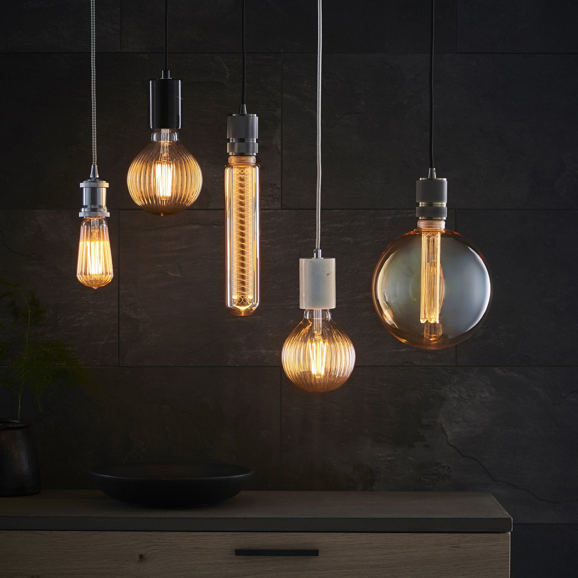 Endon Urban Single Light Pendant - Antique Brass Plate