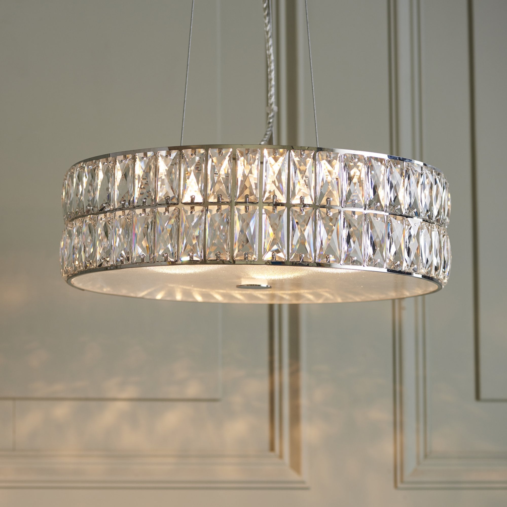 Endon Verina 5 Light Pendant - Clear Crystal & Chrome Plate