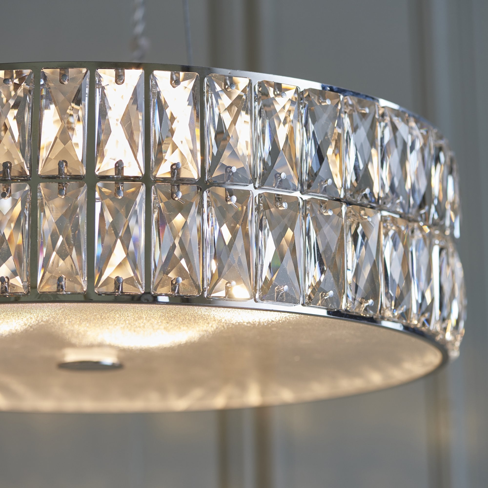 Endon Verina 5 Light Pendant - Clear Crystal & Chrome Plate