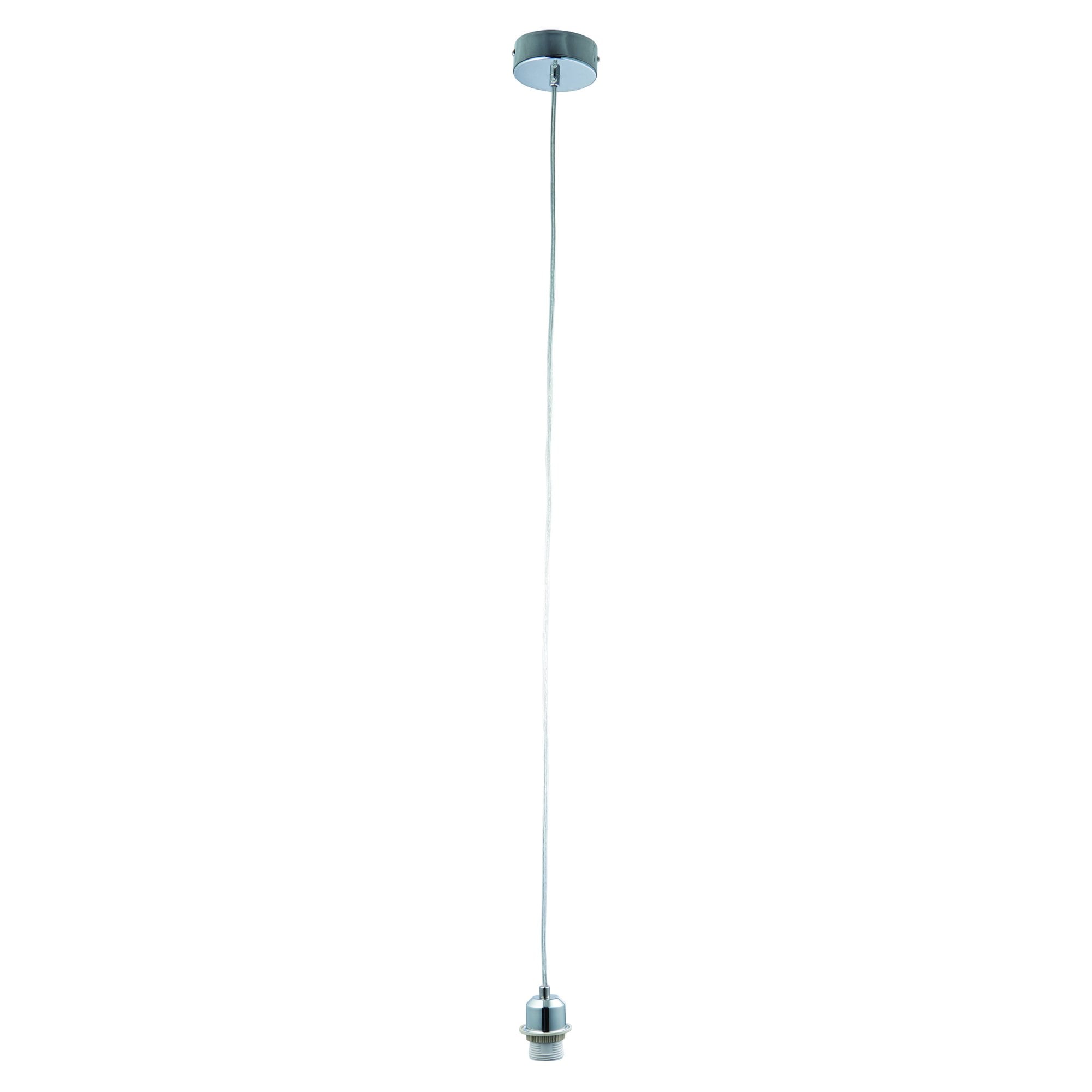 Endon Cable Set Single Light Pendant - Chrome Plate