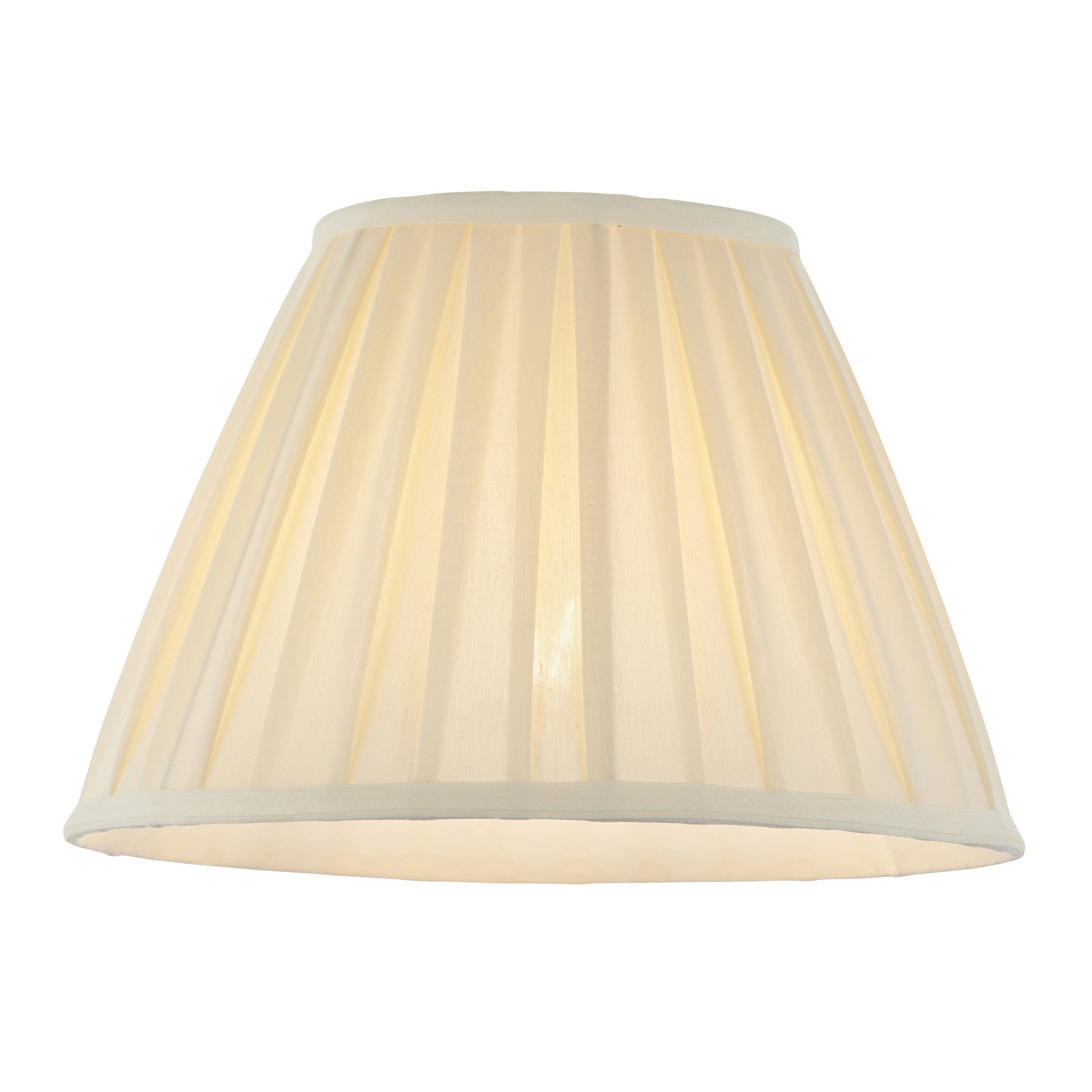 Endon Carla 12" Tapered Single Light Shade - Cream Fabric - Shade Only