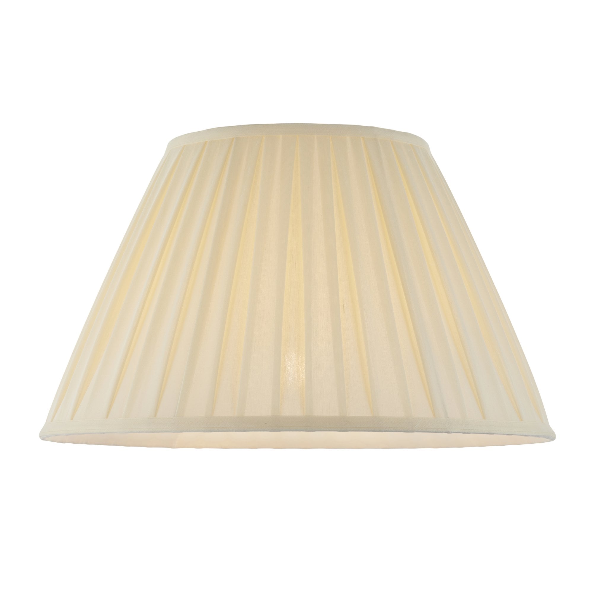 Endon Carla 18" Tapered Cylinder Single Light Shade - Cream Fabric - Shade Only