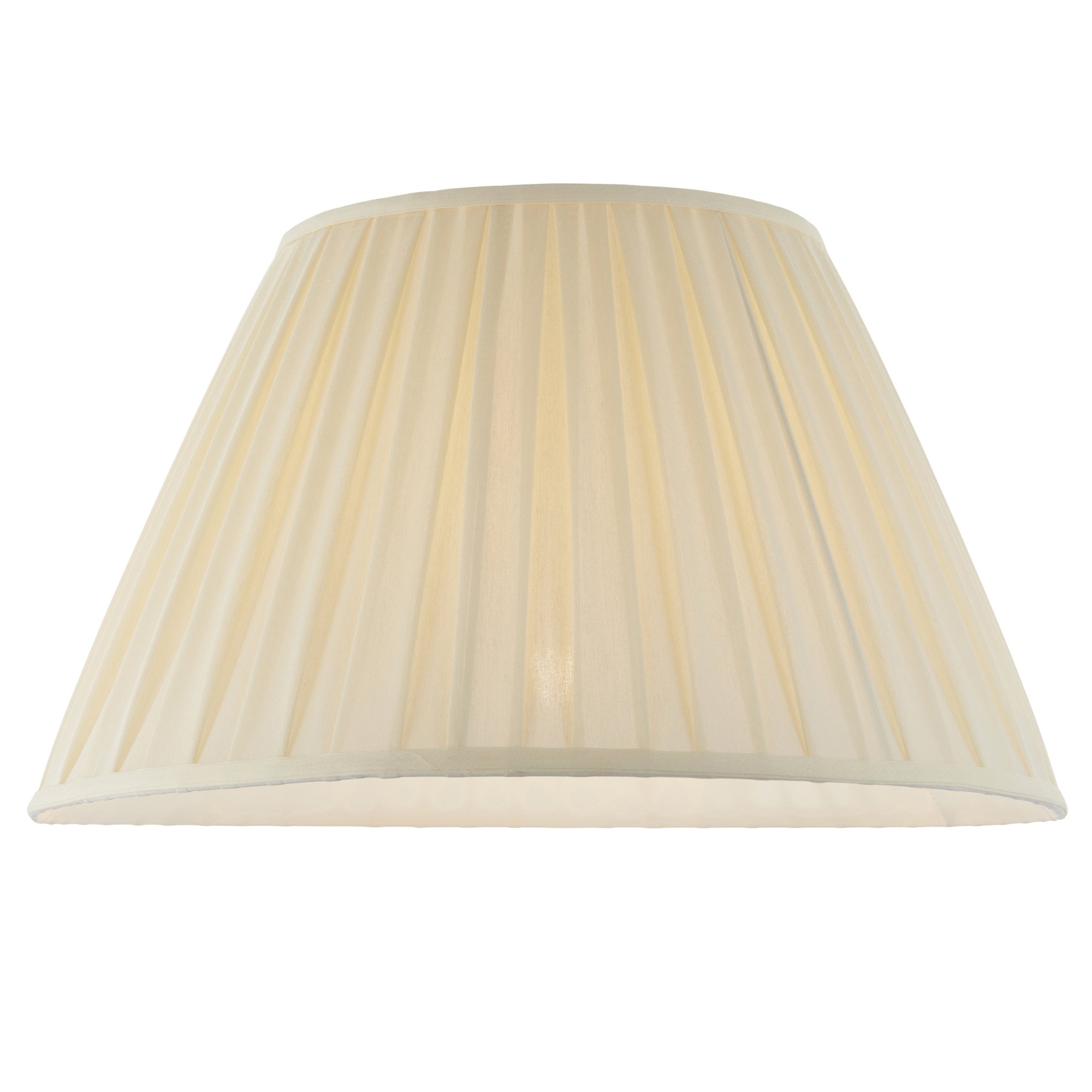 Endon Carla 22" Tapered Cylinder Single Light Shade - Cream Fabric - Shade Only