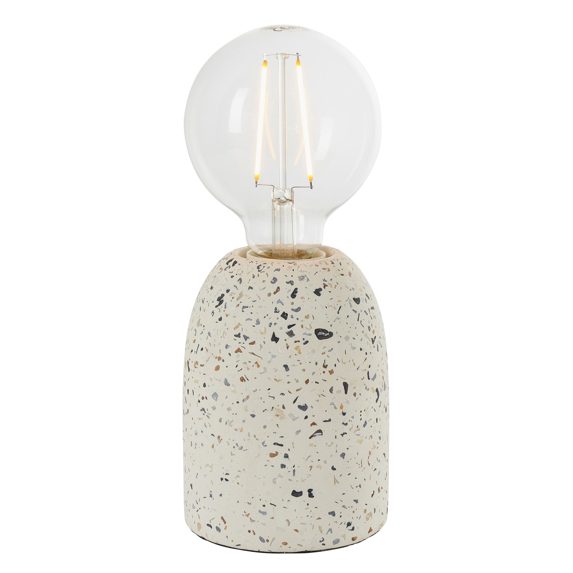 Endon Terrazzo Single Light Table Lamp - White Terrazzo