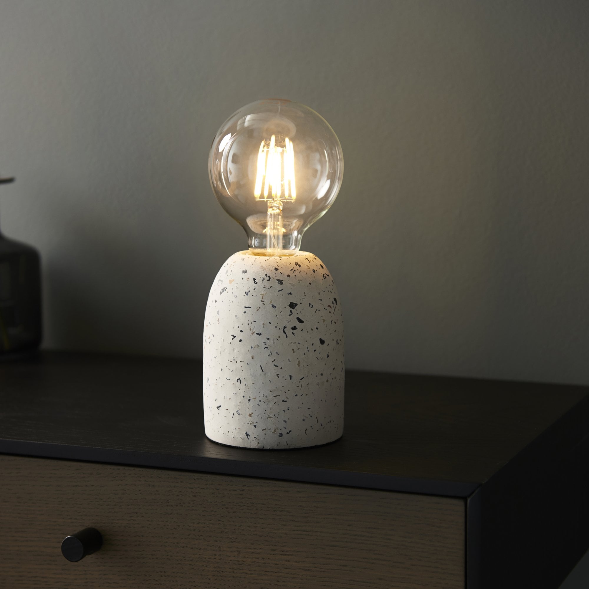 Endon Terrazzo Single Light Table Lamp - White Terrazzo