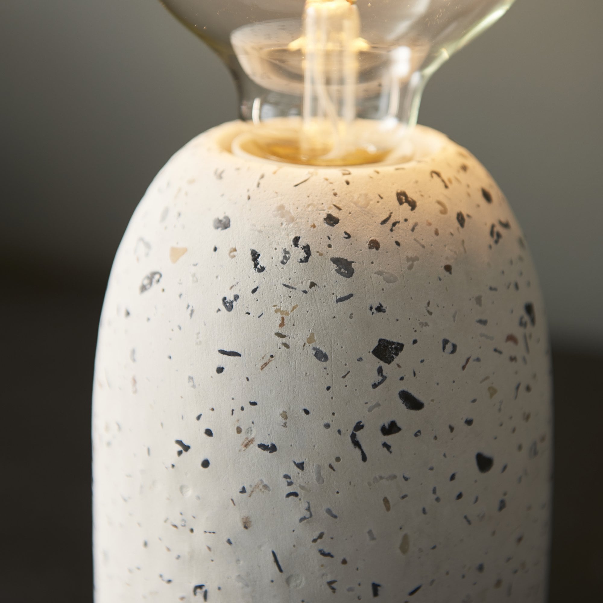 Endon Terrazzo Single Light Table Lamp - White Terrazzo