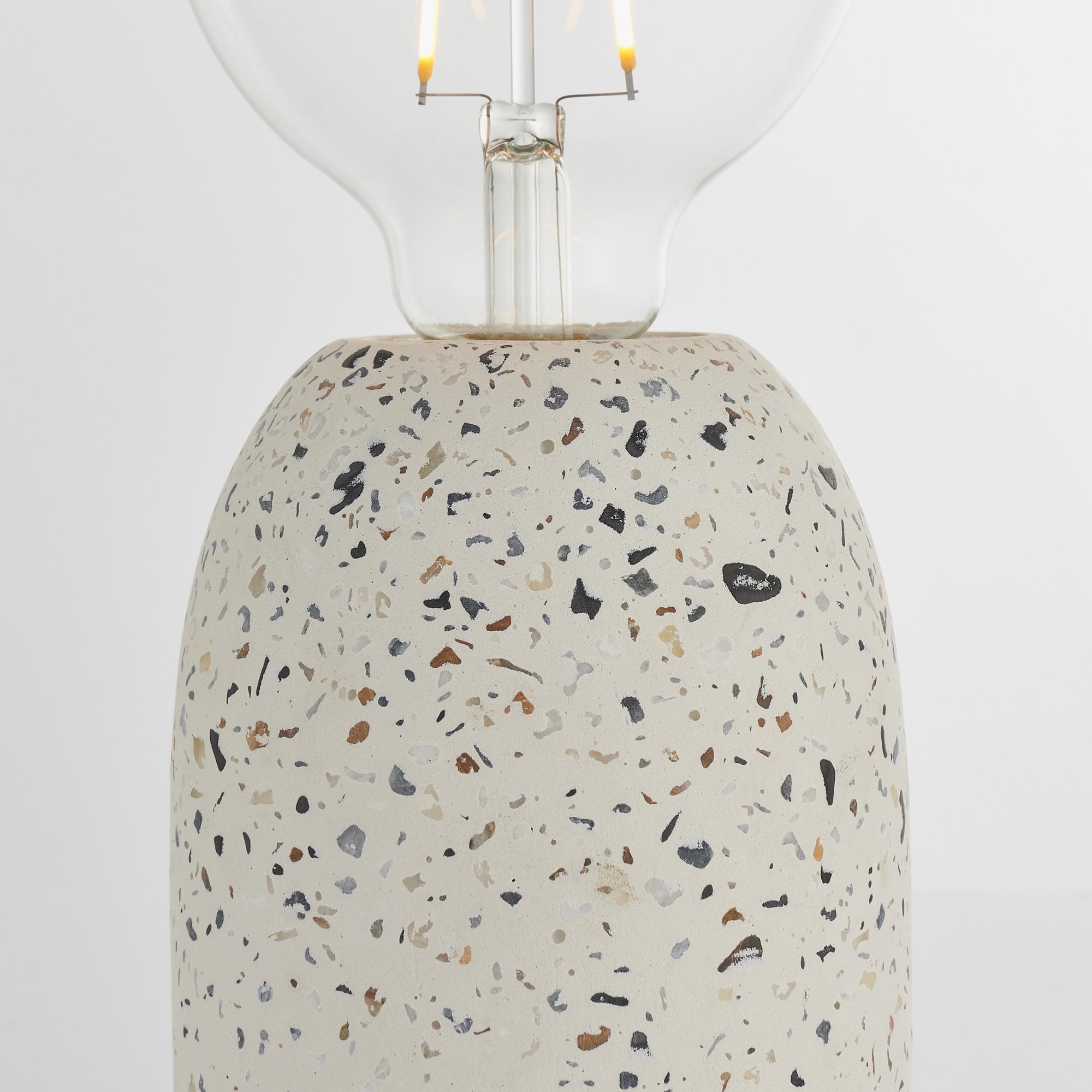 Endon Terrazzo Single Light Table Lamp - White Terrazzo